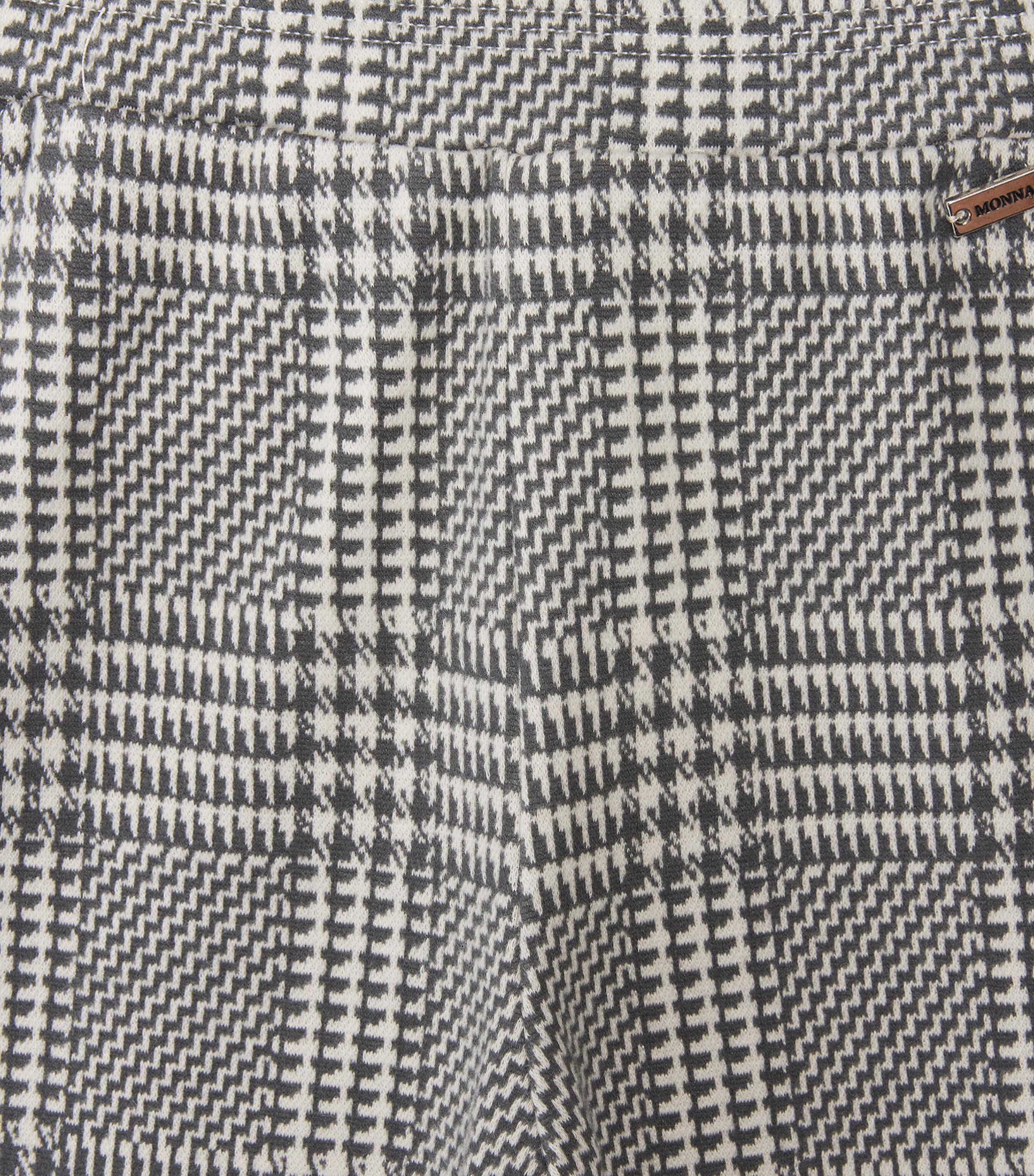 Monnalisa Houndstooth Trousers (4-12 Years) Panna Bia + Grigio Image 3