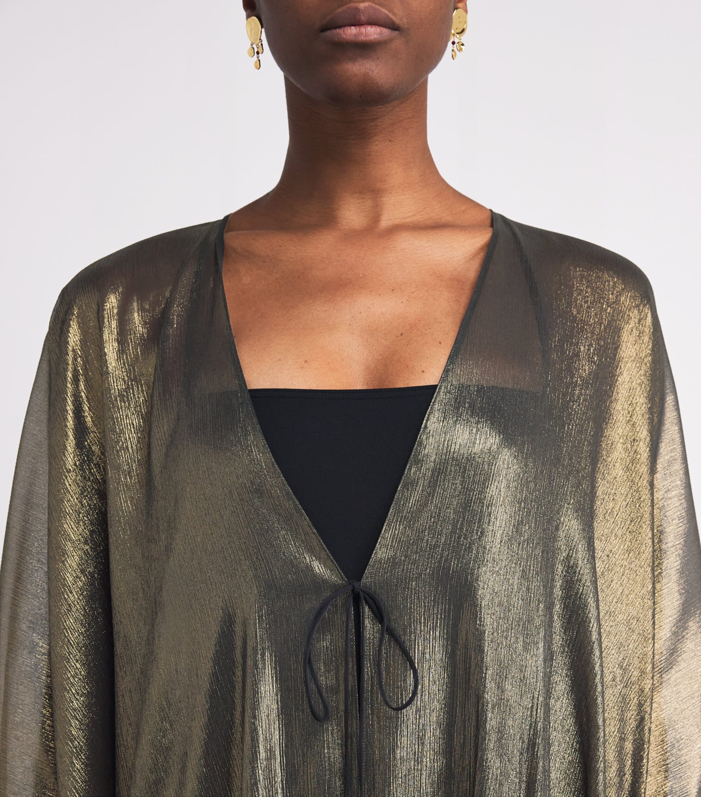 Silk Paradis Kaftan BLACK-GOLD Image 5