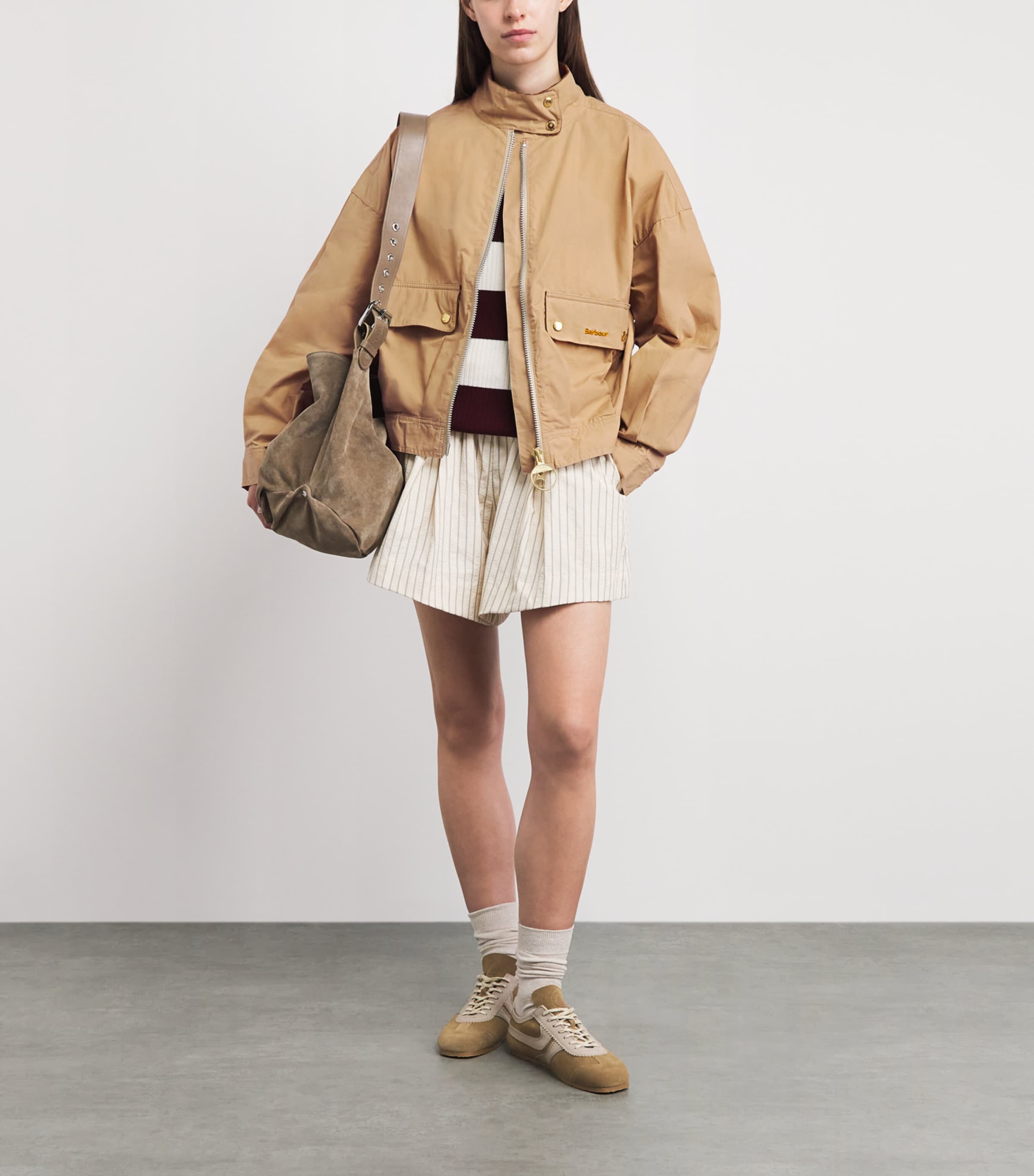 Barbour Womens Blackthorn Jacket Beige/beige Tattersa Image 2