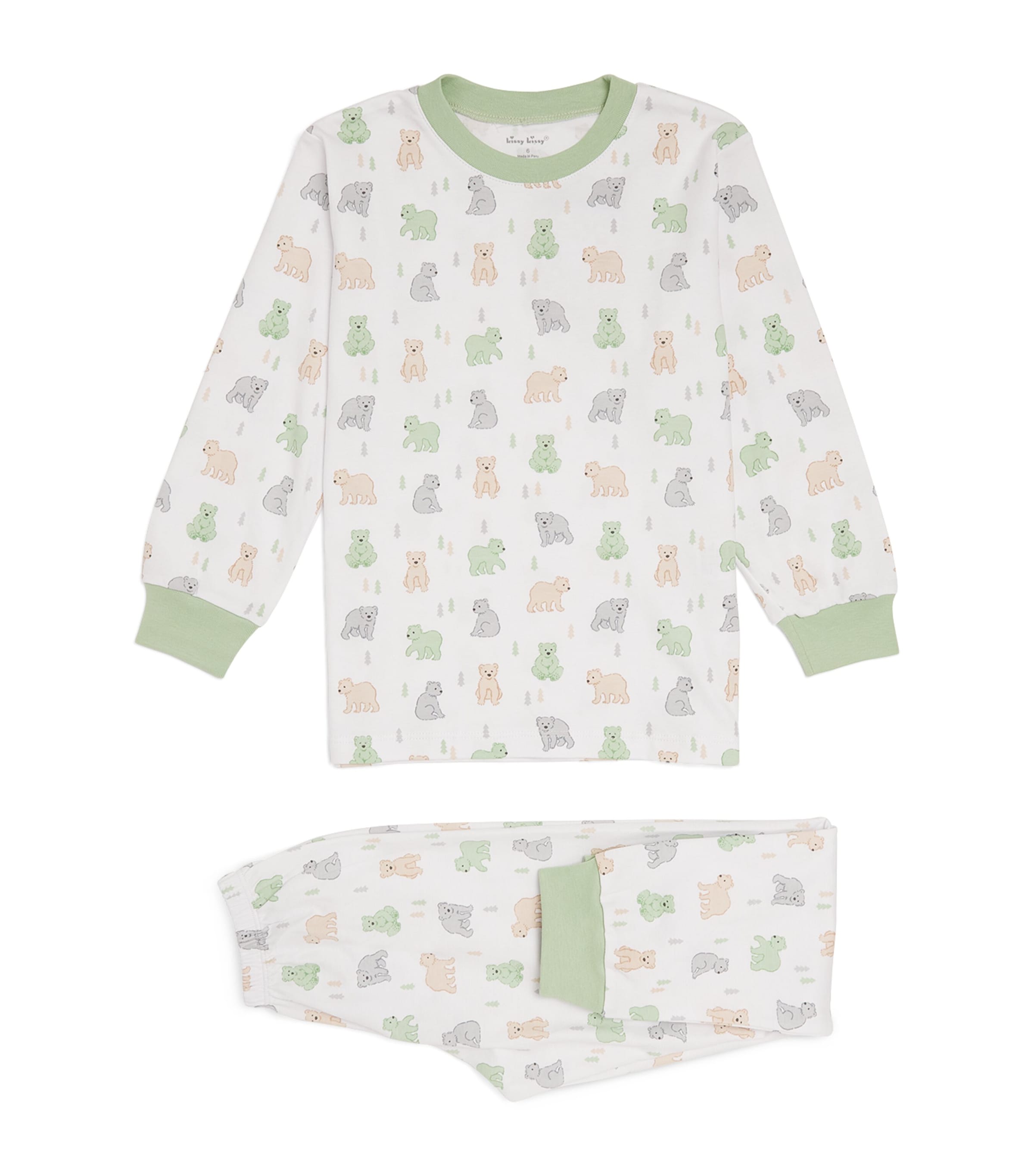 Shop Kissy Kissy Pima Cotton Big-hearted Bears Pyjamas