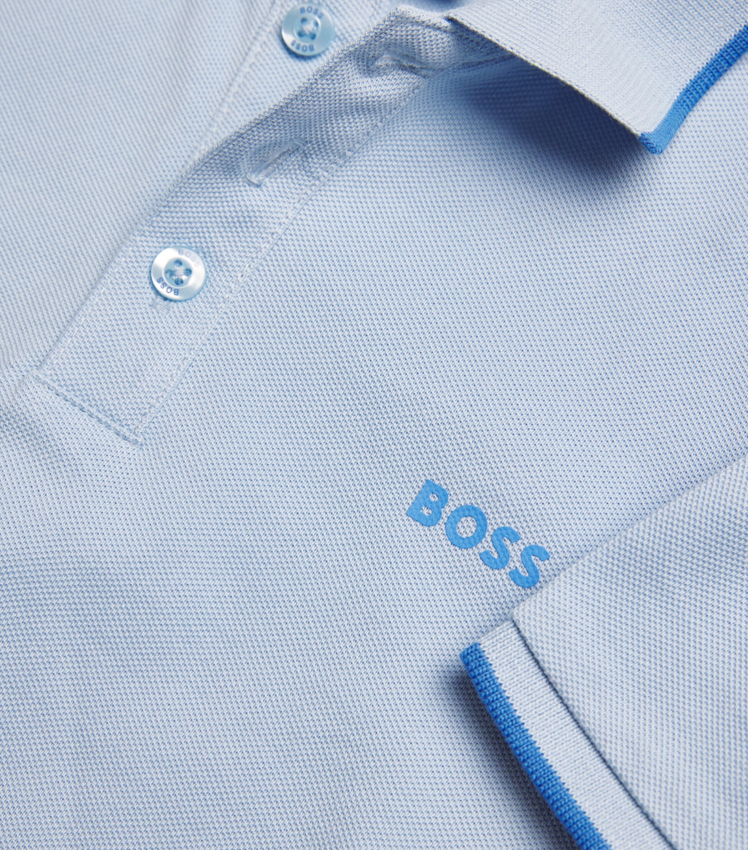 Cotton Piqué Polo Shirt (4-16 Years) 887 PERSIAN BLUE Image 3