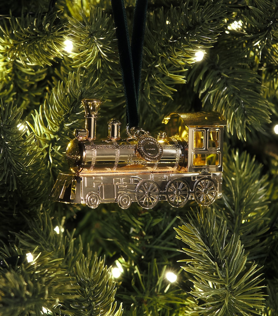 Harrods Golden Train Tree Decoration Red Image 3