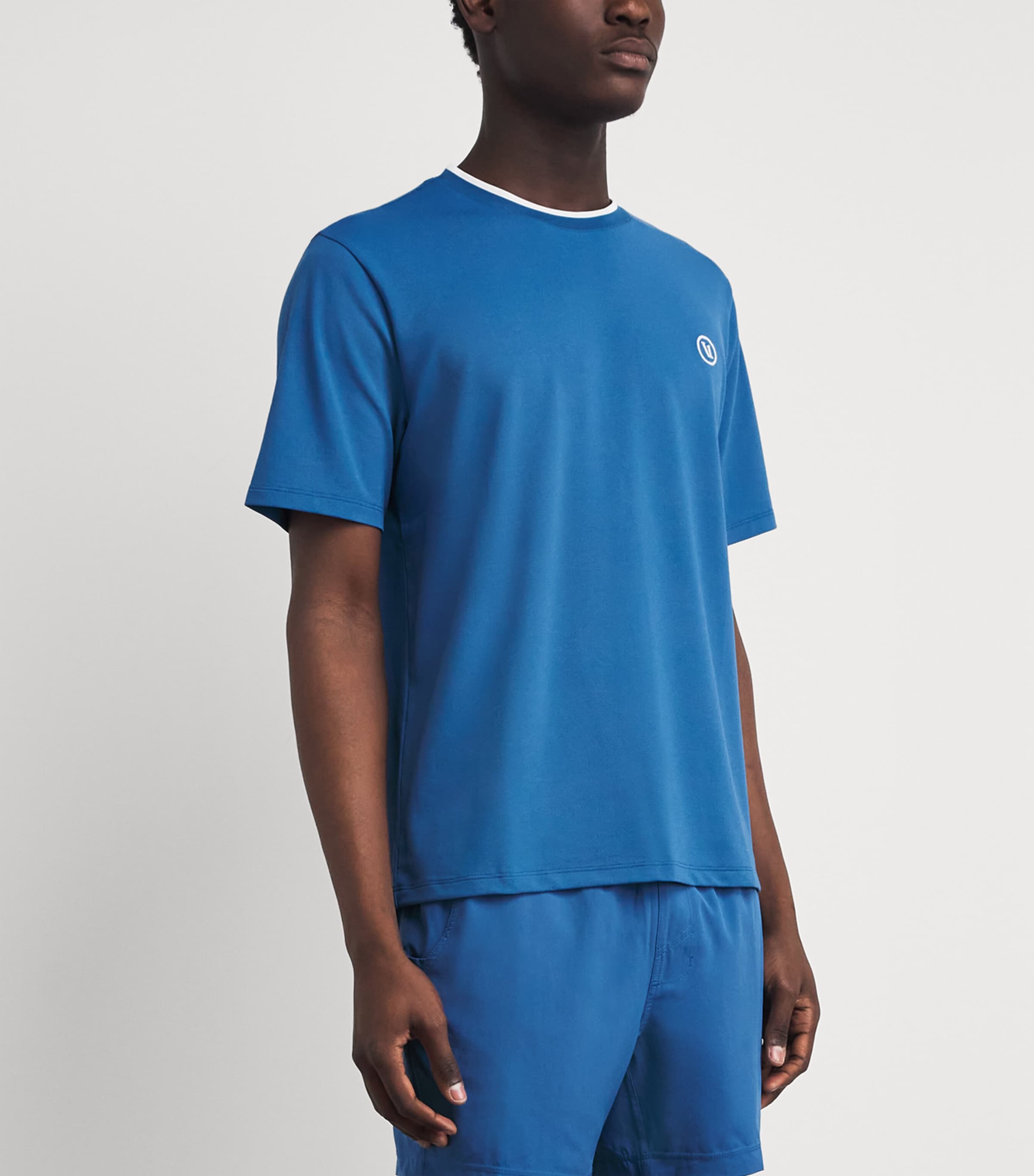 VUORI Mens Logo Gamepoint T-Shirt Tbl Court Blue Image 4