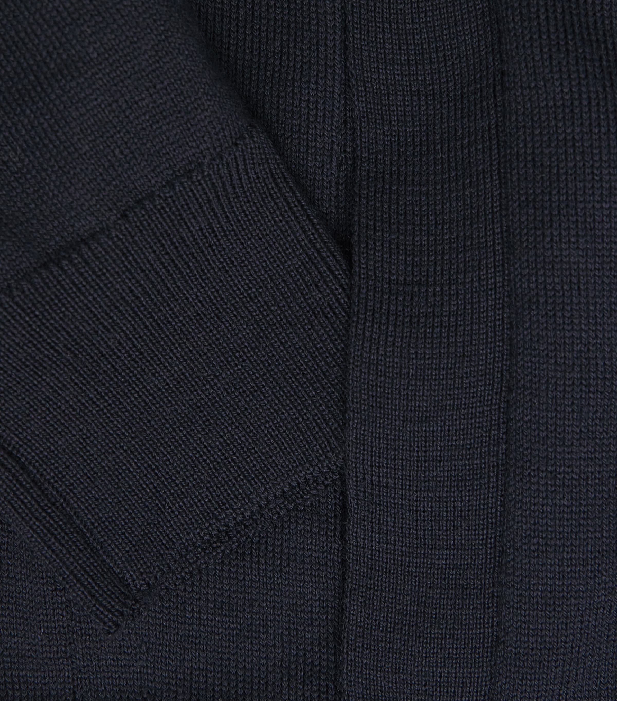 John Smedley Mens Merino Wool Hybrid Overshirt Midnight Image 5