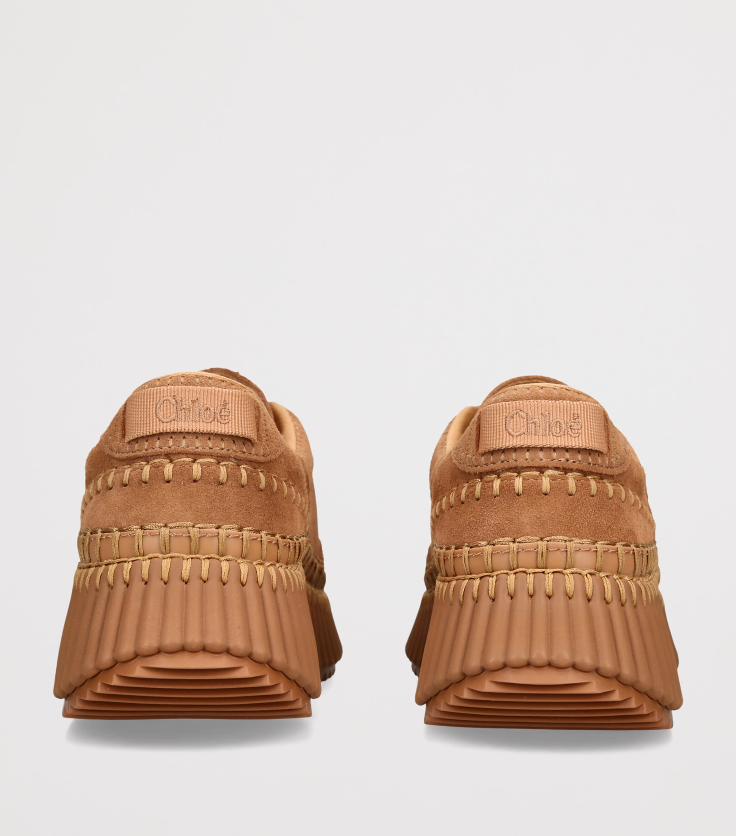 Chloé Suede Nama Runner Sneakers Camel Image 2