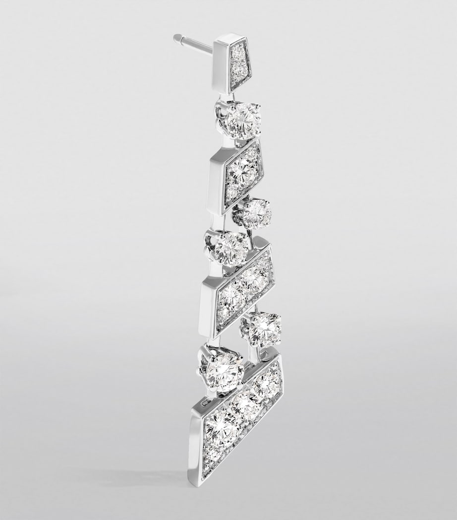 MARLI New York White Gold and Diamond Fifth Avenue Drop Earrings White Gold Image 2