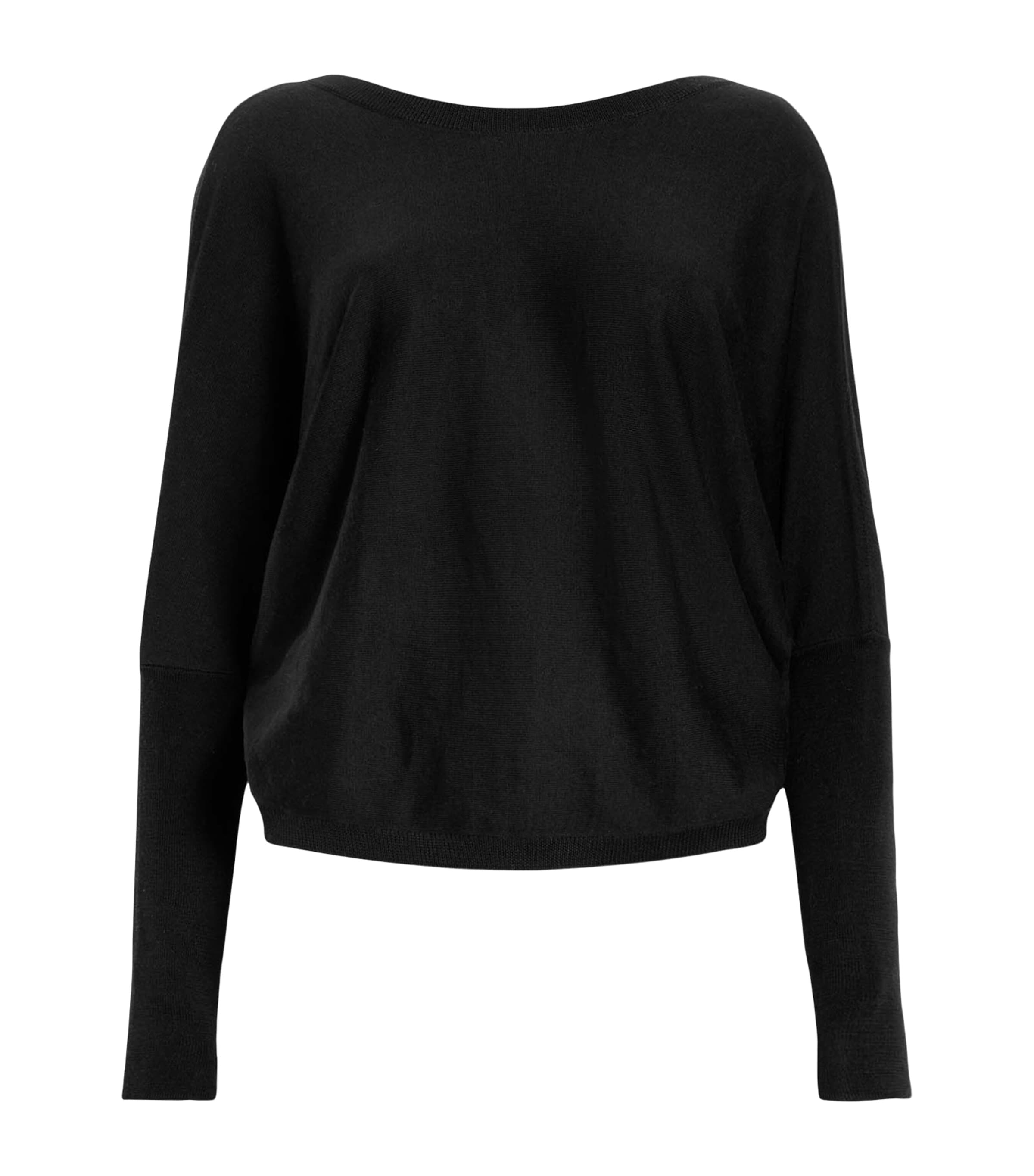 Shop Allsaints Merino Wool Julieana Reversible Sweater In Black