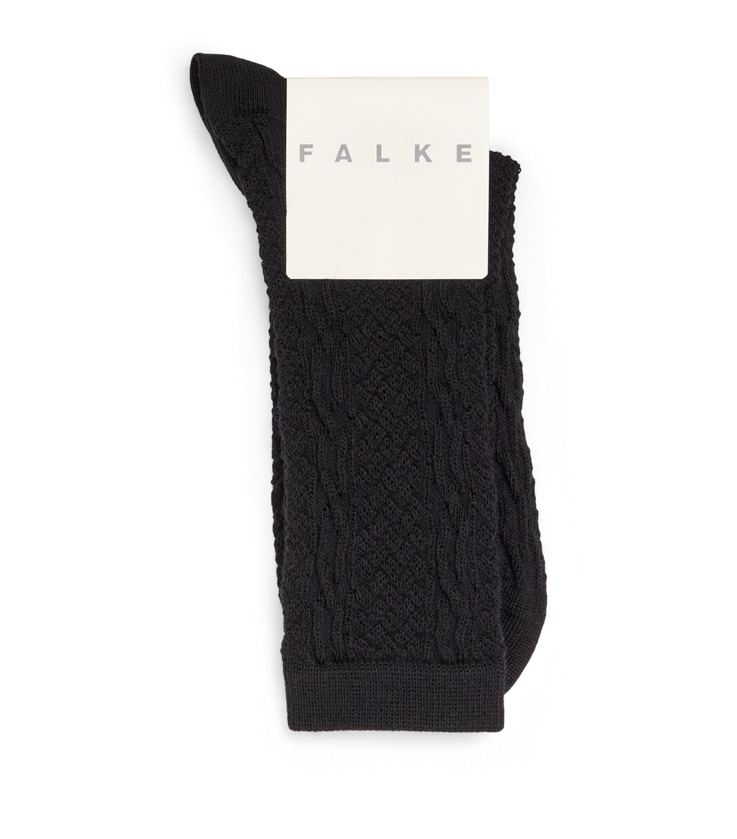 Falke Womens Virgin Wool-Blend Declivity Ankle Socks Black Image 1