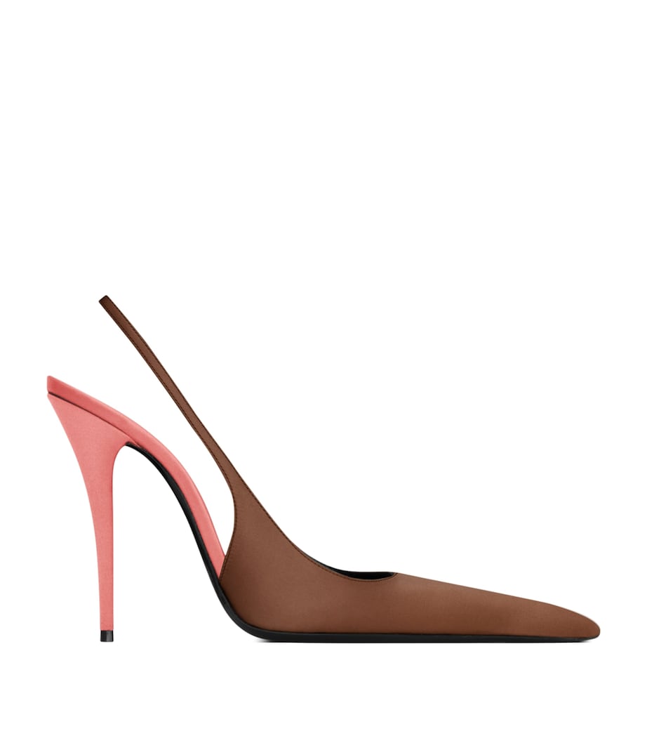 Satin Deroche Slingback Pumps 110 2621 Image 1