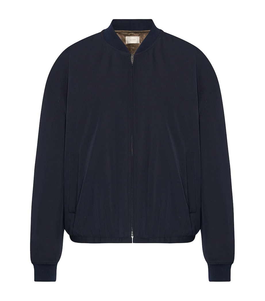 Fenn Wool Bomber Jacket DARK NAVY Image 1