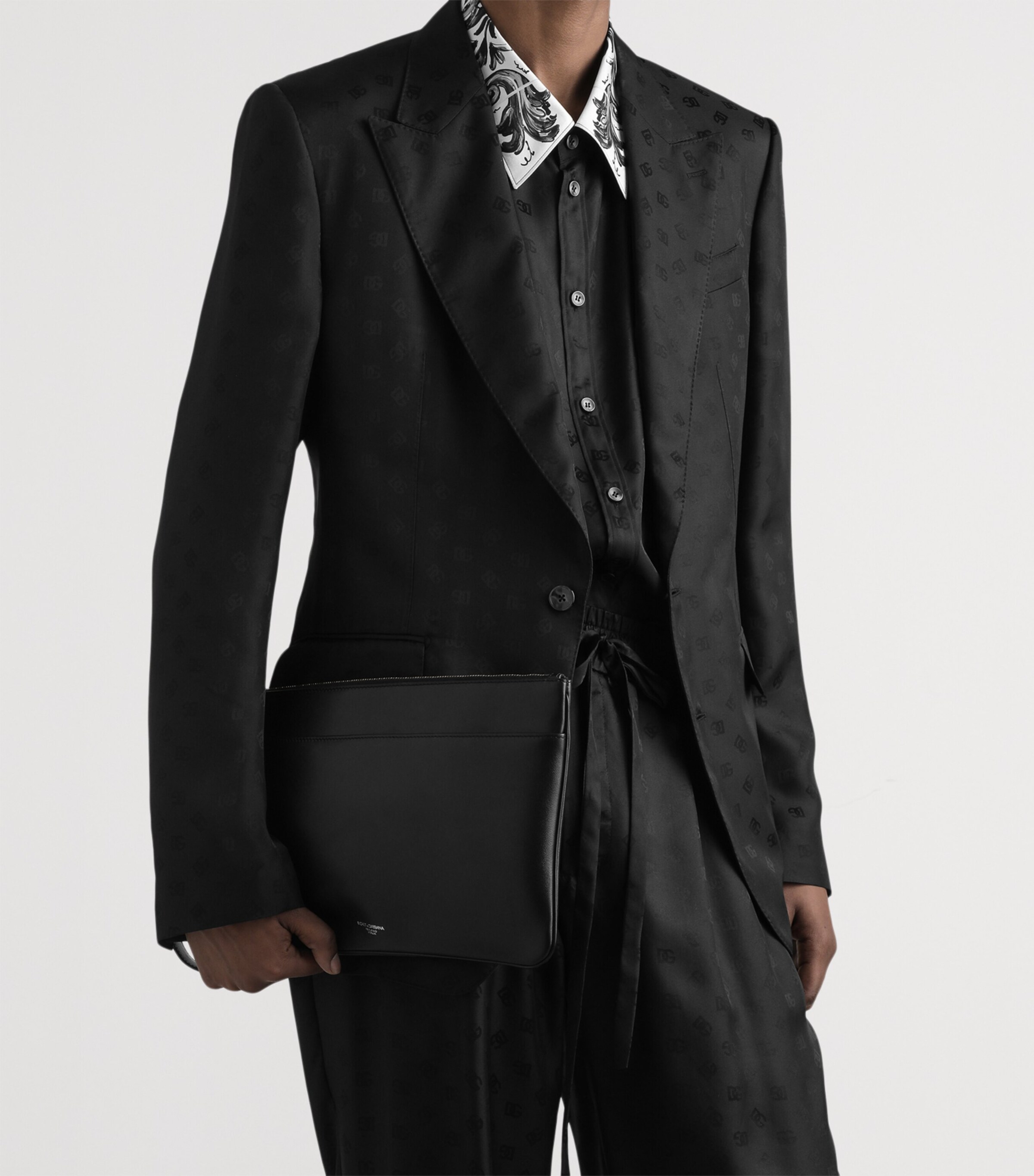 Dolce&Gabbana Calfskin Pouch Black Image 5