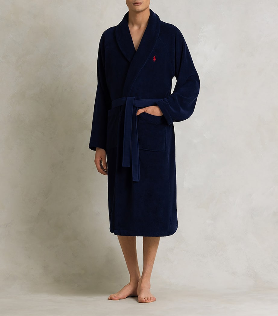 Polo Player Bath Robe NEWPORT NAVY Image 3
