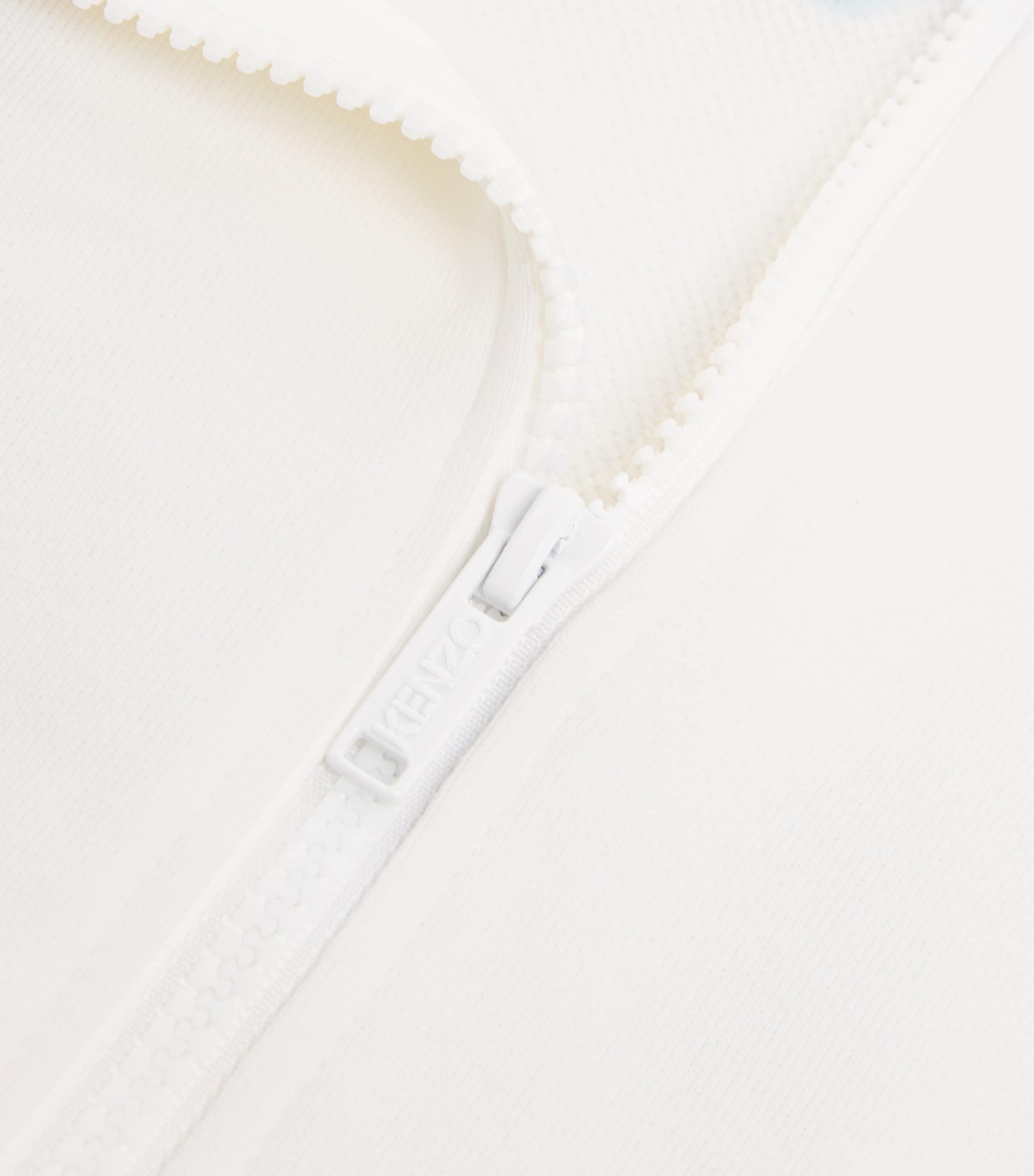 Kenzo Kids Cotton Zip-Up Logo Hoodie (2-14 Years) Offwhite Image 3