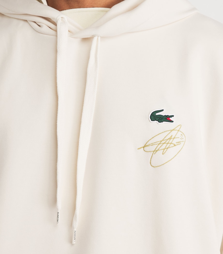 Lacoste Mens x Novak Djokovic Tennis Heritage Hoodie Xfj Lapland Image 3