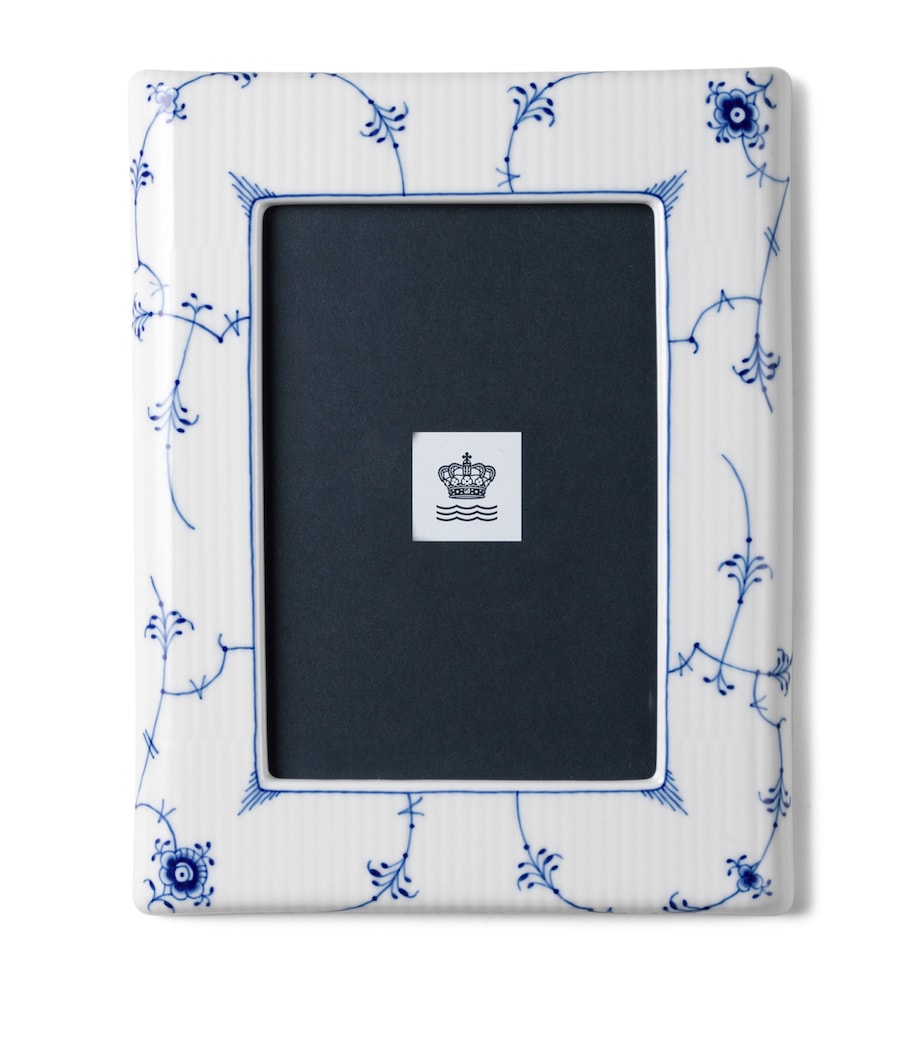 Blue Fluted Plain Photo Frame (4" x 6") BLUE Image 1