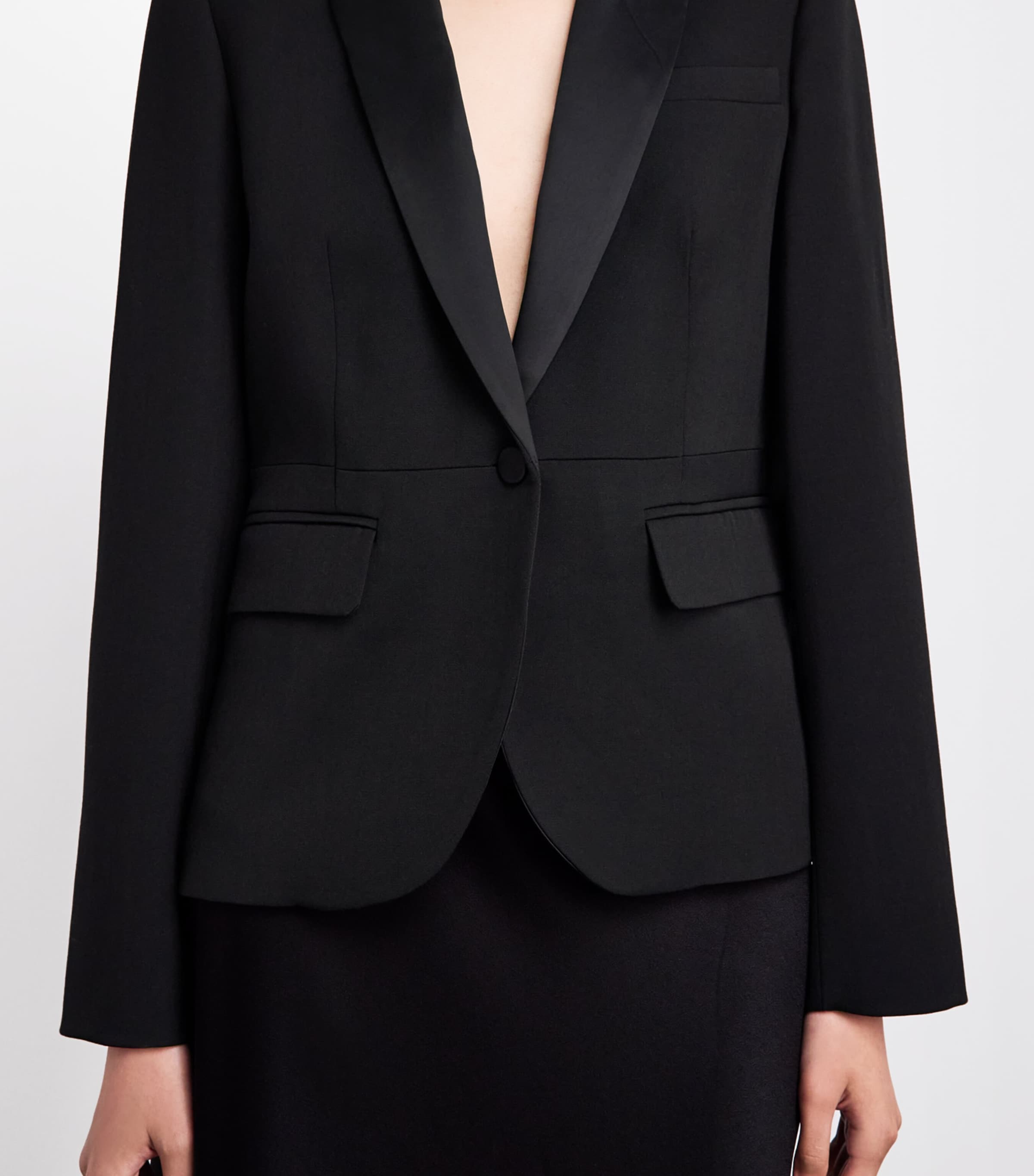ME+EM Womens Slim Sharp Contour Blazer Black Image 3