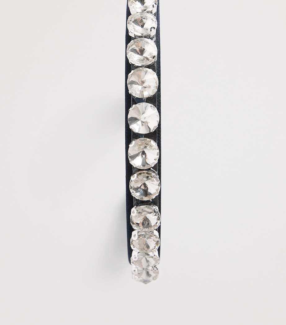 Mama Luma Crystal-Embellished Headband Navy Image 3