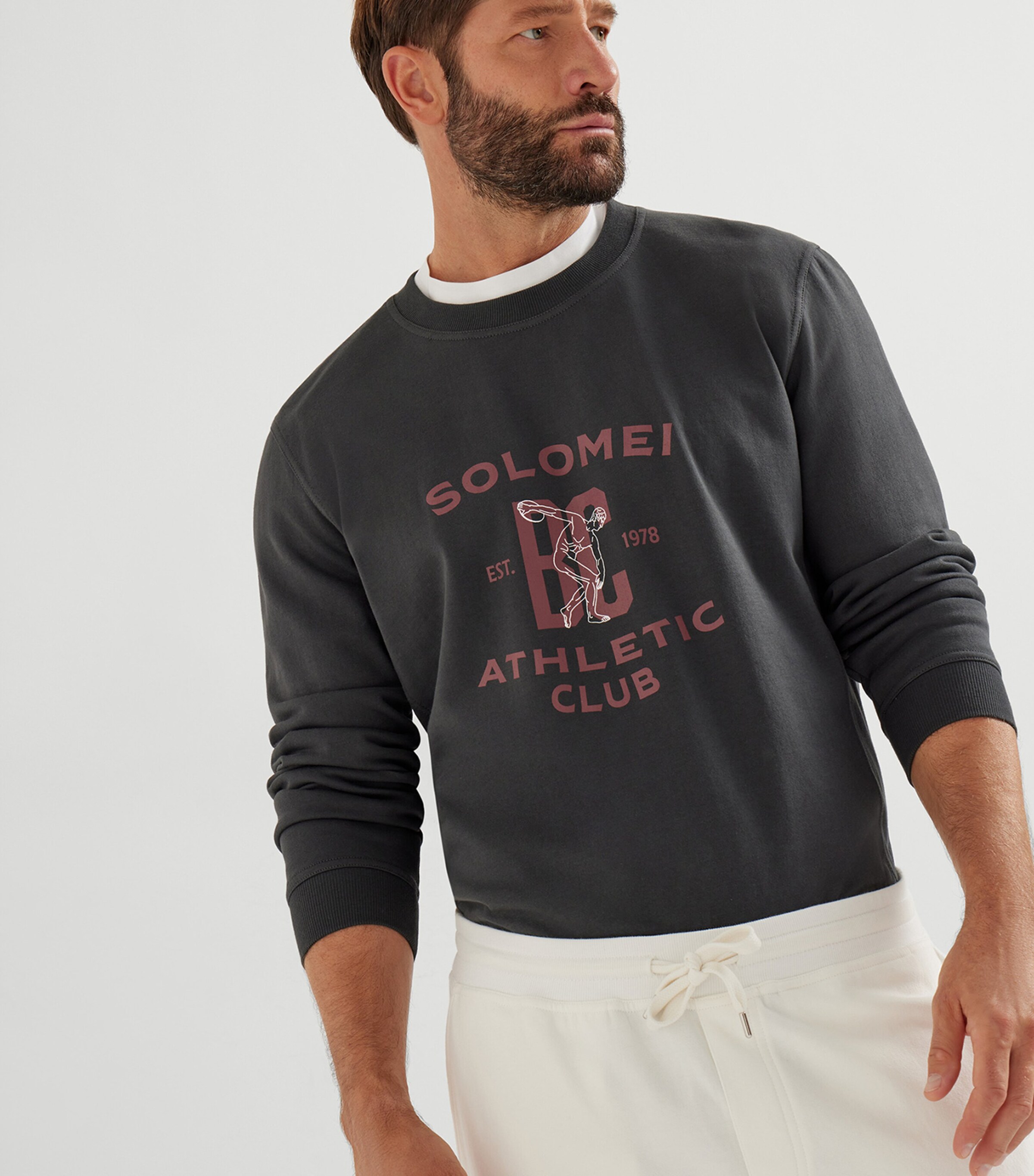 Cotton-Blend Graphic Sweatshirt C9653 Image 5