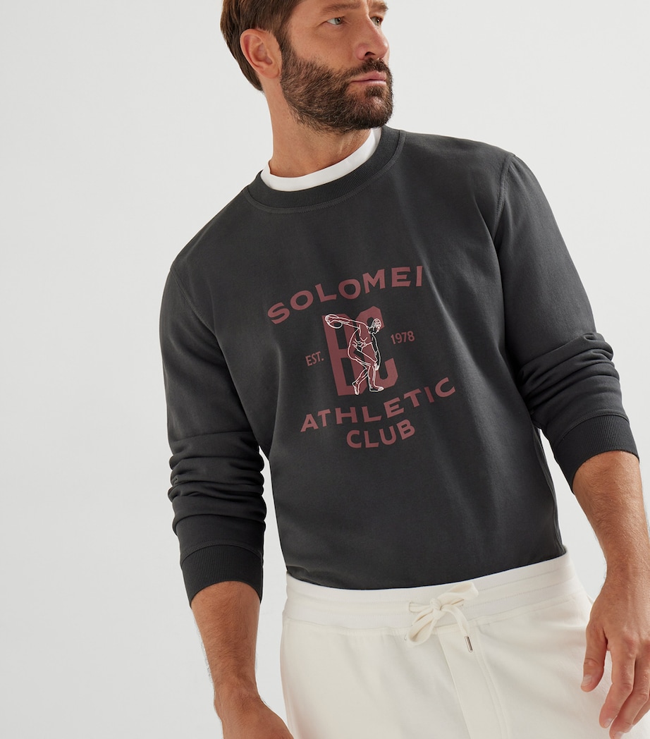 Cotton-Blend Graphic Sweatshirt C9653 Image 5