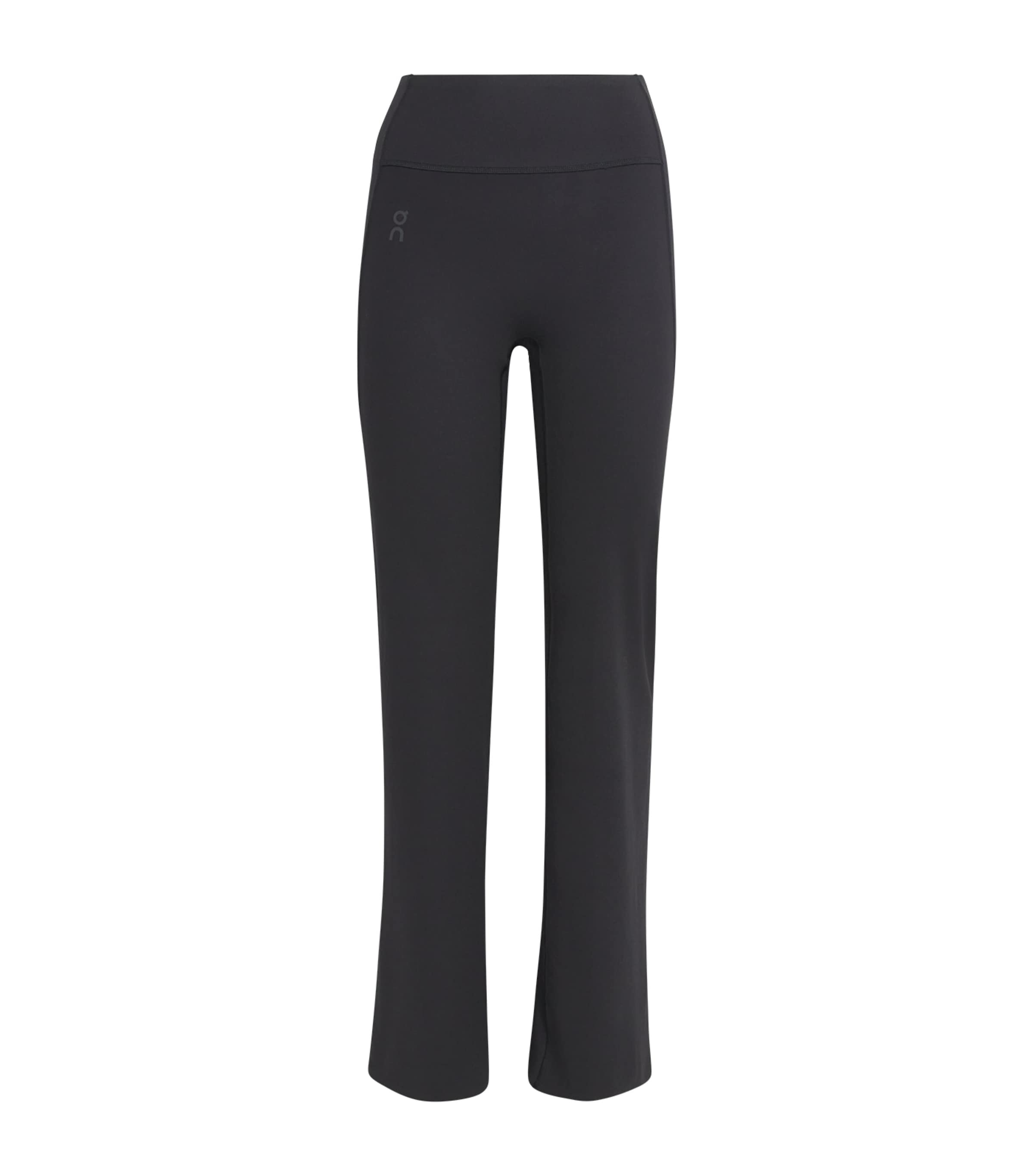 On Womens Black Studio Flared Performance Leggings In Black
