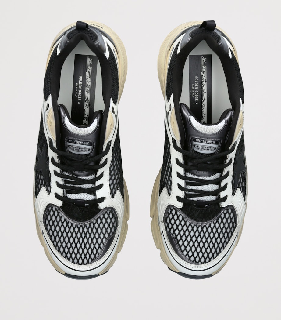 Leather Lightstar Low-Top Sneakers BLK/GREY Image 4