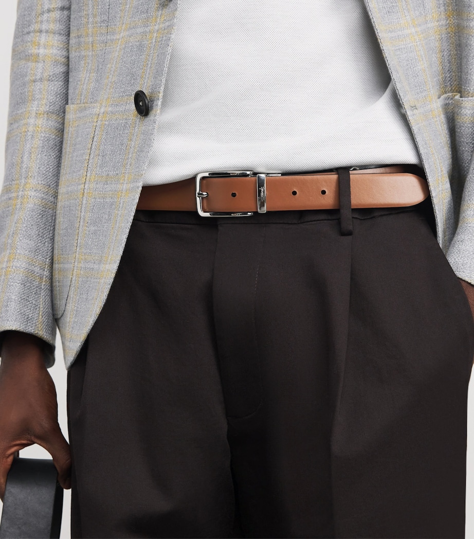 Harrods Leather Reversible Belt Black Image 3