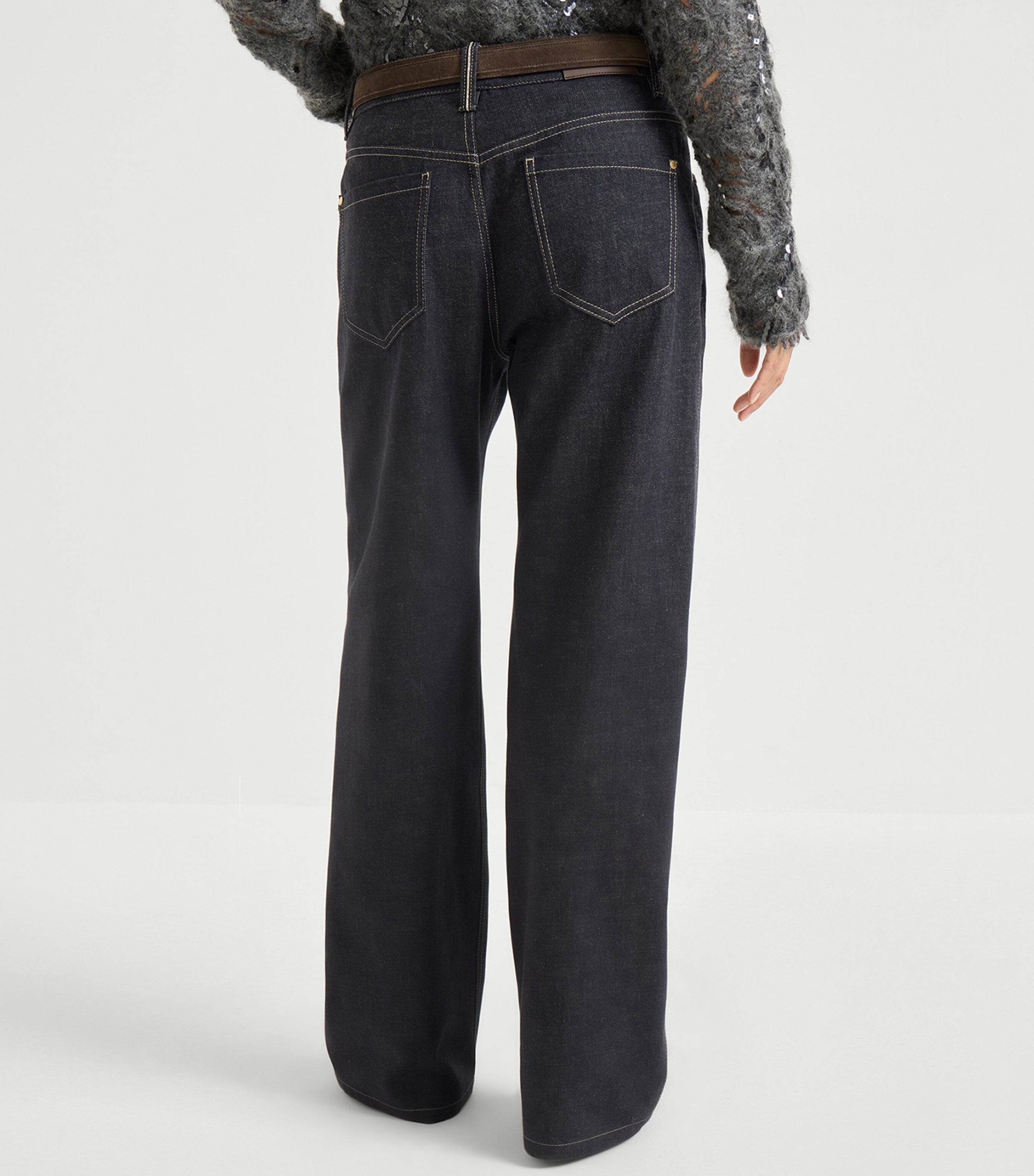 Brunello Cucinelli Womens No-Fade Loose Jeans Image 3