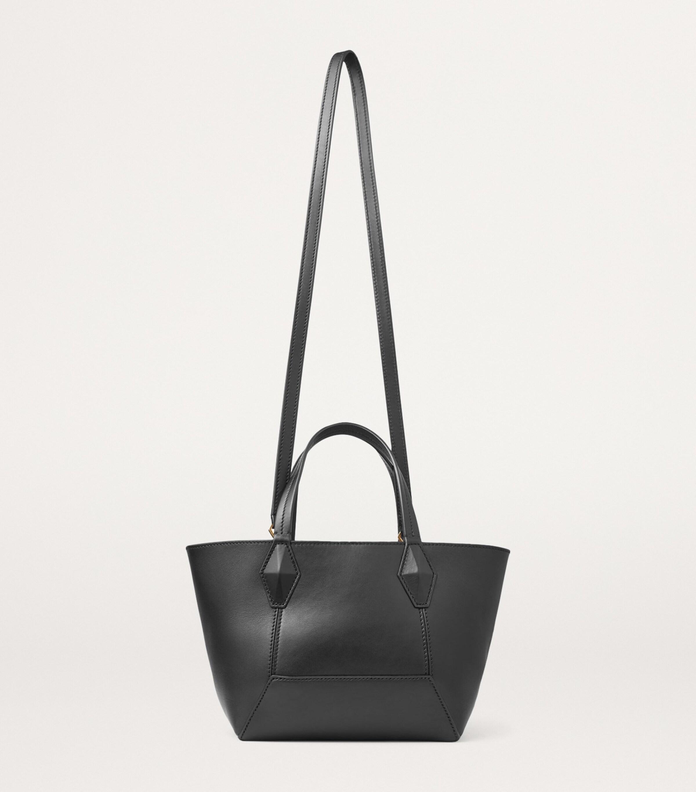 Diamond Small Leather Tote Bag BLACK Image 5