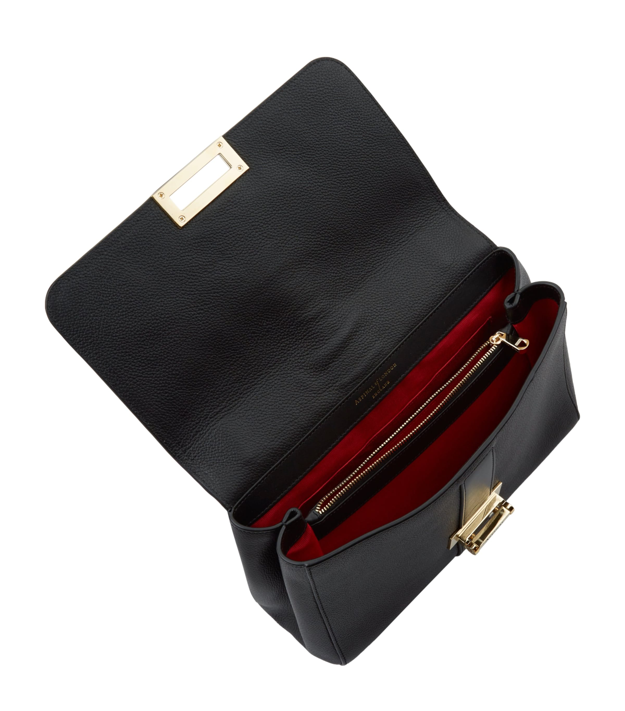 Small Leather Lottie Cross-Body Bag BLACK Image 3
