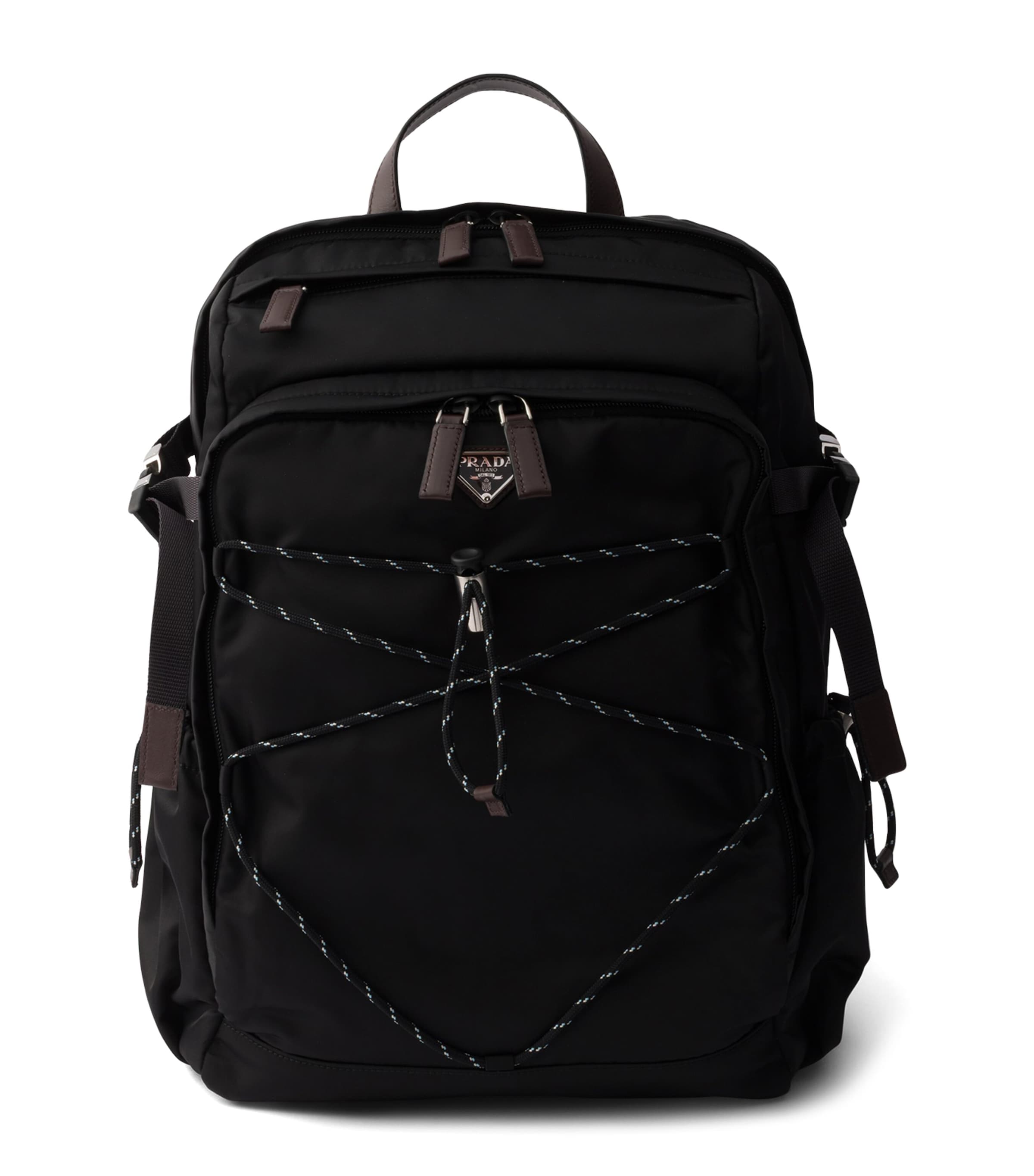 Prada Re-Nylon and Leather Drawstring Backpack Image 1