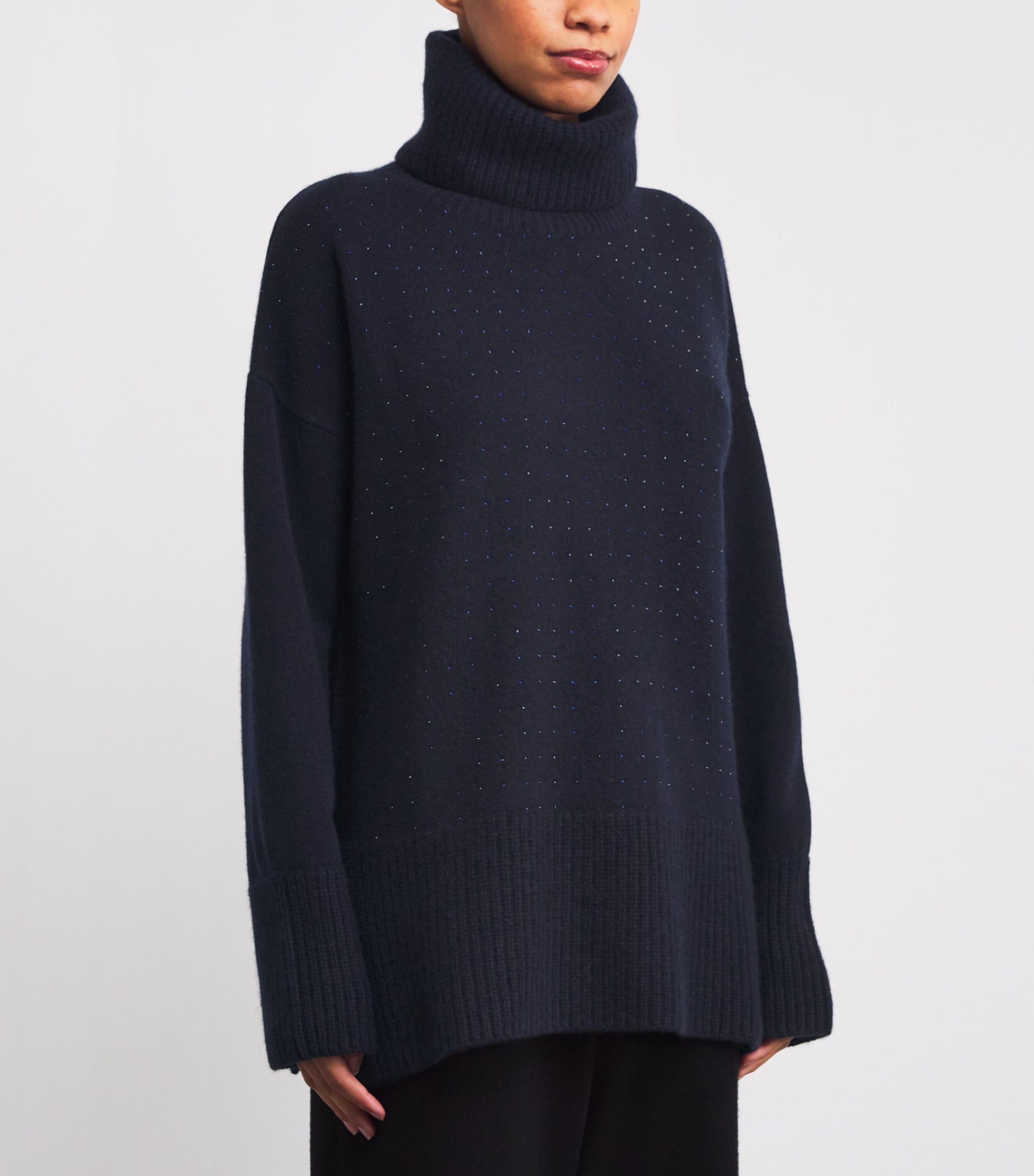 Cashmere Crystal-Embellished Rollneck Sweater MIDNIGHT/DARK I Image 3