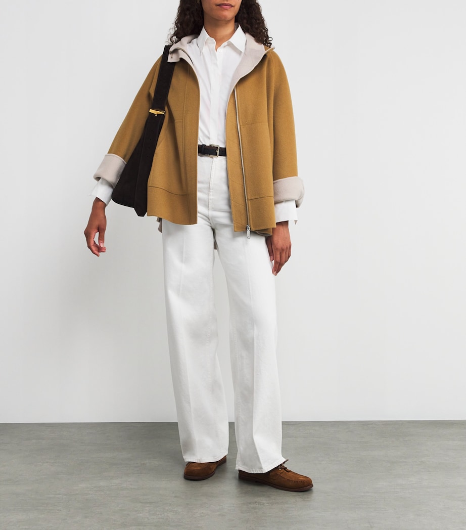 Virgin Wool High-Neck Coat OCHRE Image 2