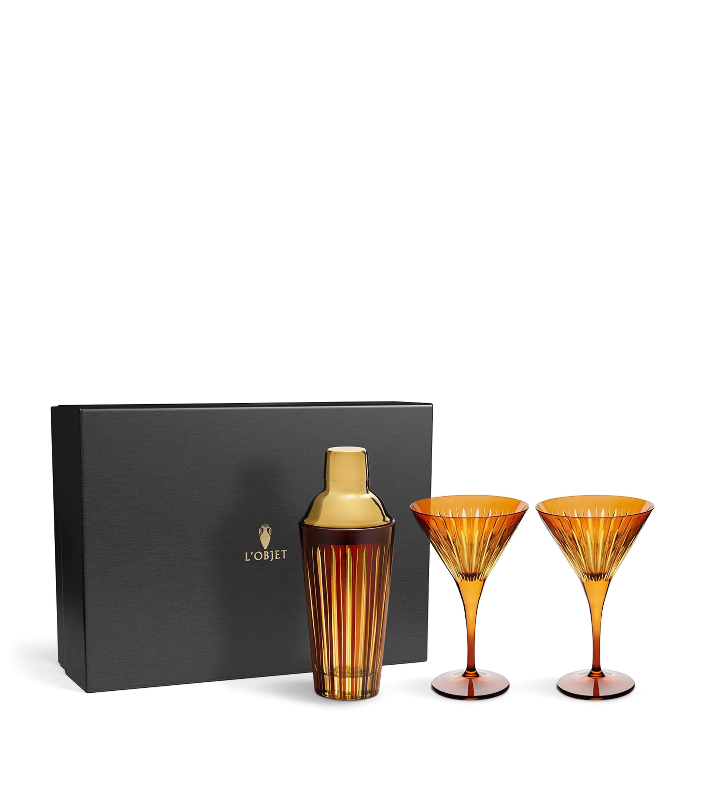 L'Objet Prism Cocktail Set Amber Image 2