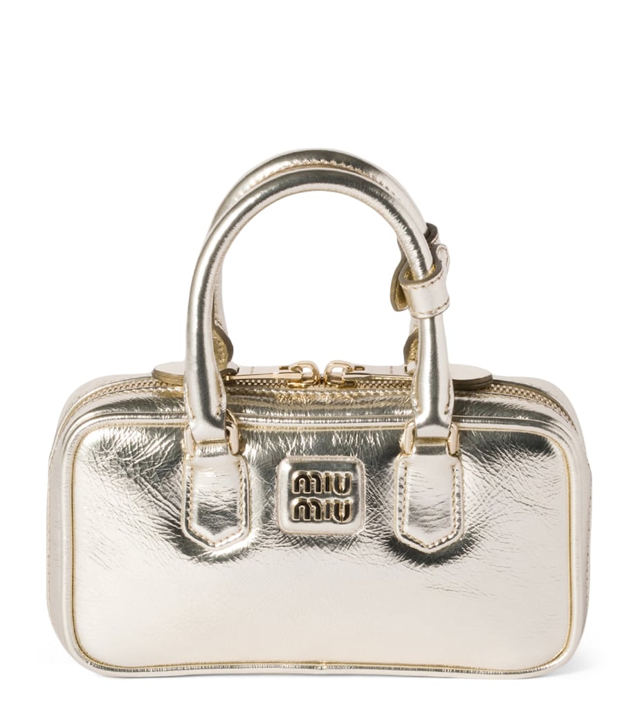 Miu Miu Mini Leather Arcadie Top-Handle Bag Image 1