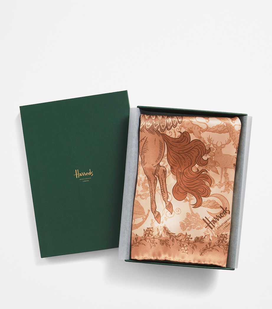 Silk Pegasus Print Scarf CREAM Image 5