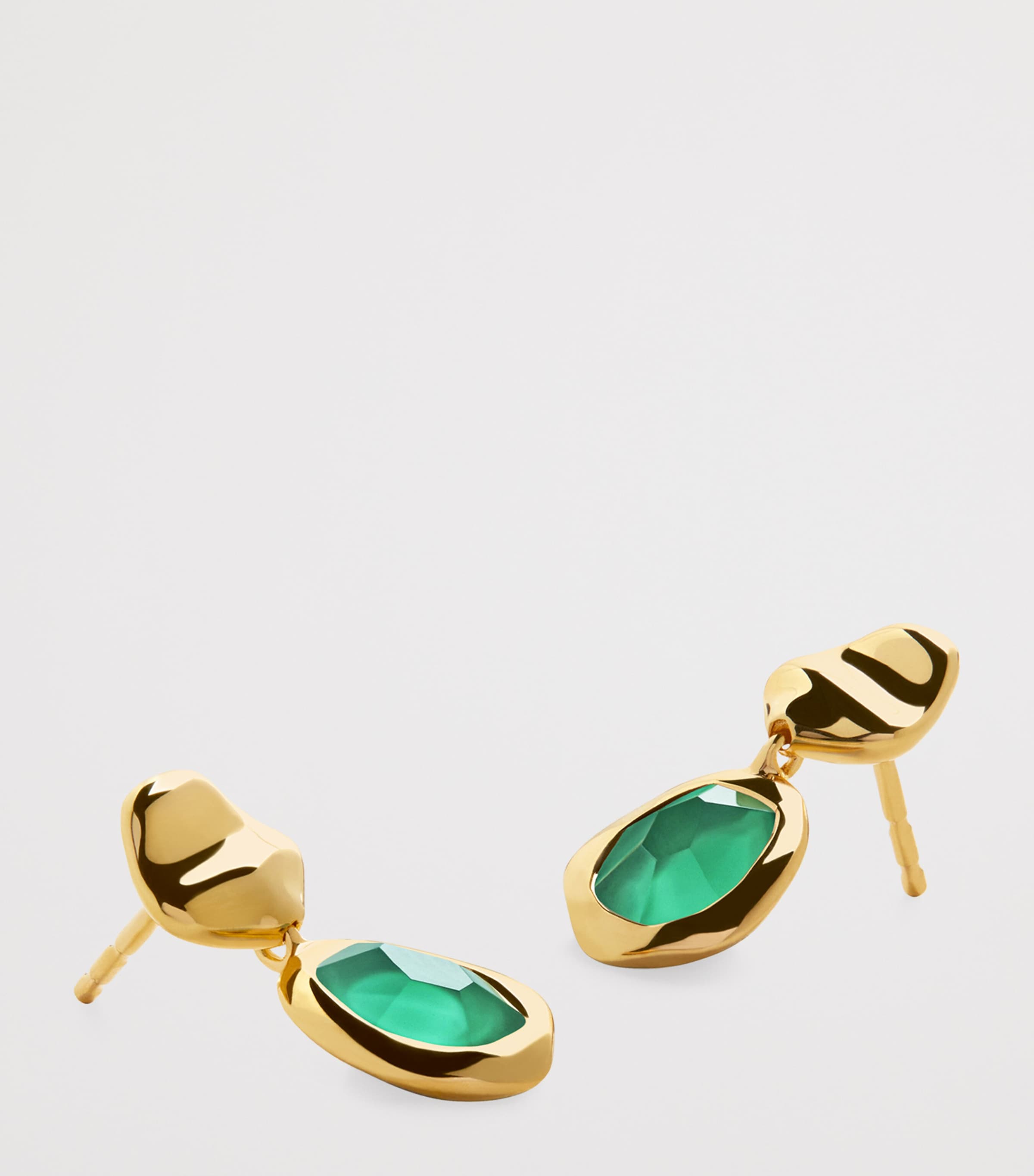 Monica Vinader Gold Vermeil and Onyx Odyssey Earrings Gold Vermeil Image 2