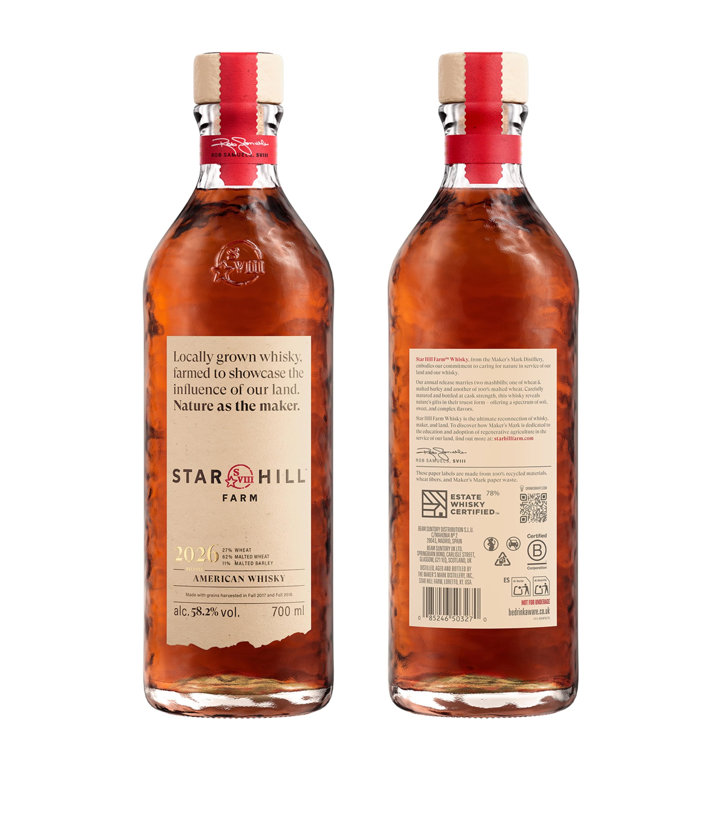 Maker's Mark Star Hill Farm Wheat Whisky (70cl) - Kentucky, USA Image 3