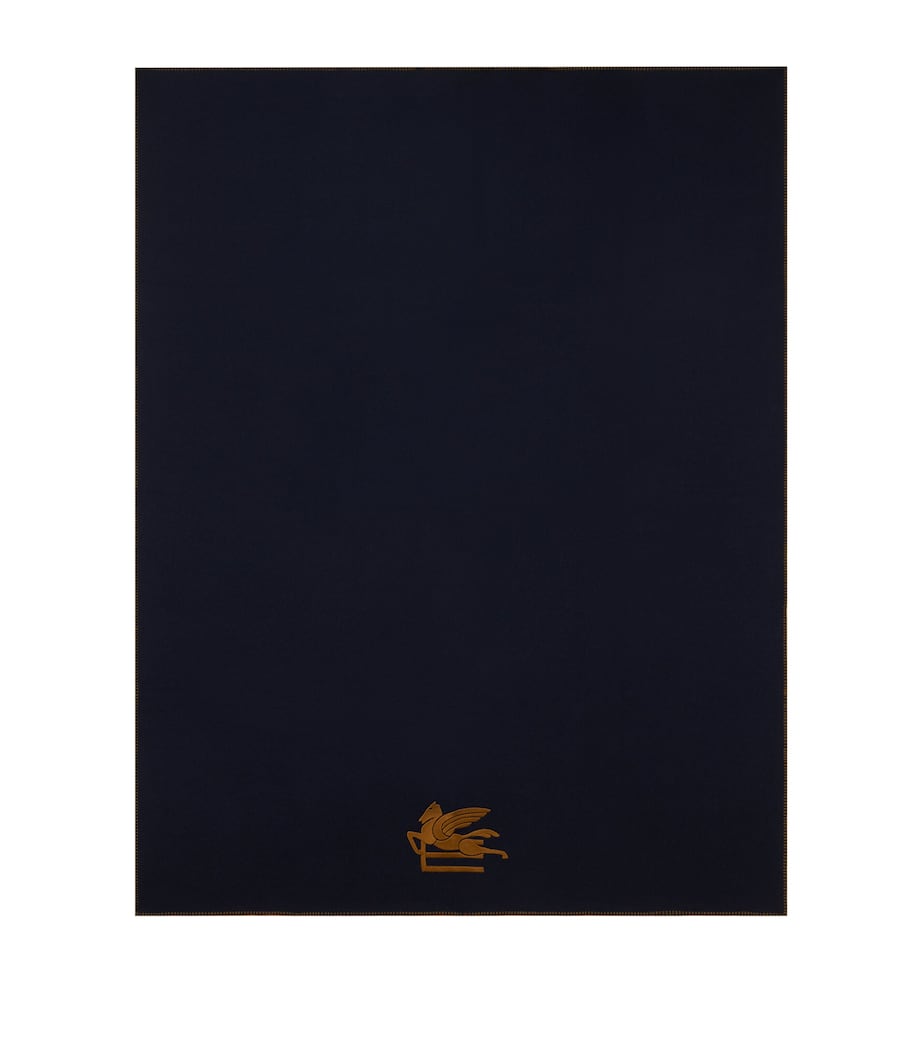Etro Wool Alisso Throw (140cm x 180cm) Dark Blue Image 1