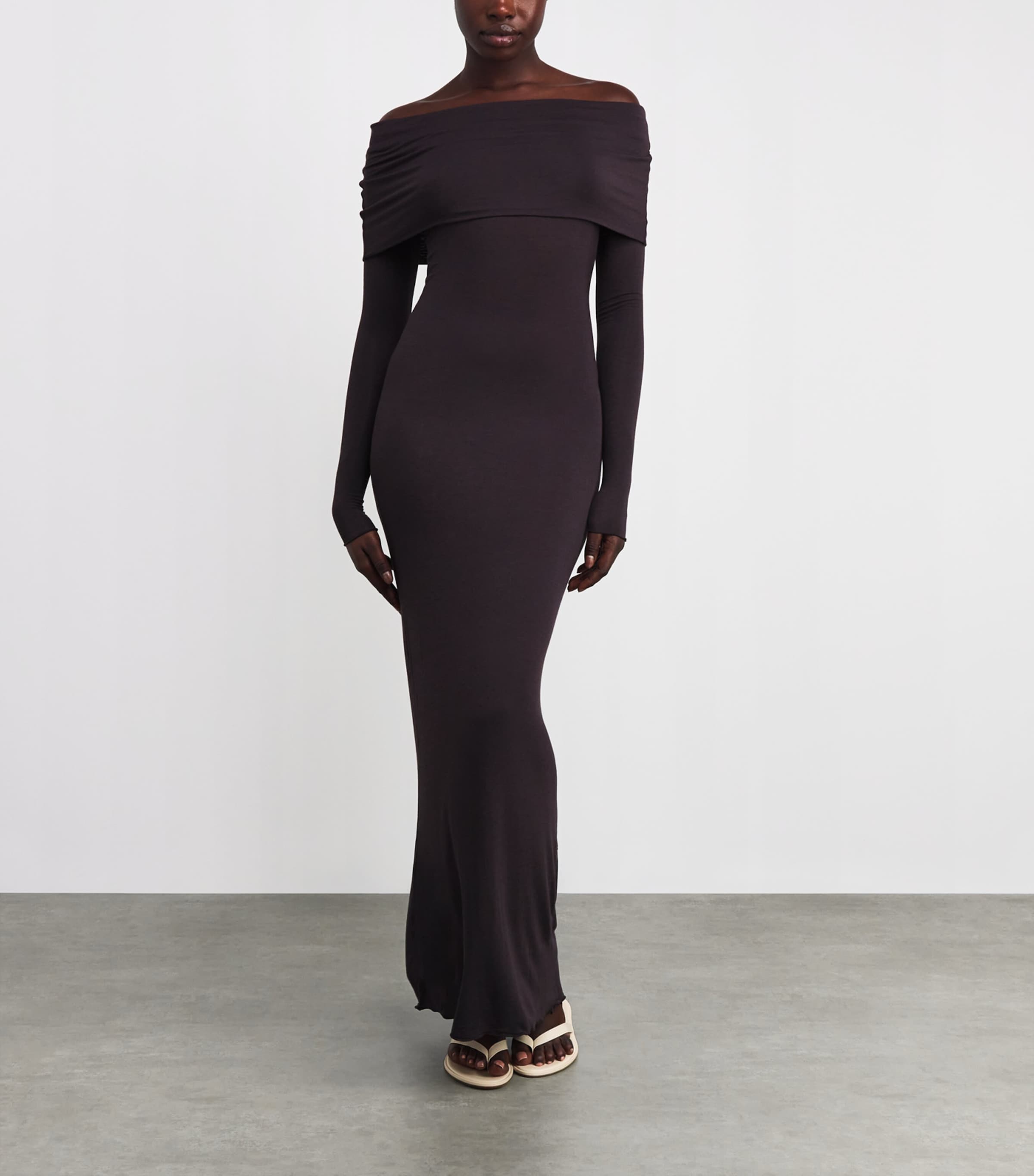 Sheer Modal Off-The-Shoulder Maxi Dress PHOENIX Image 2