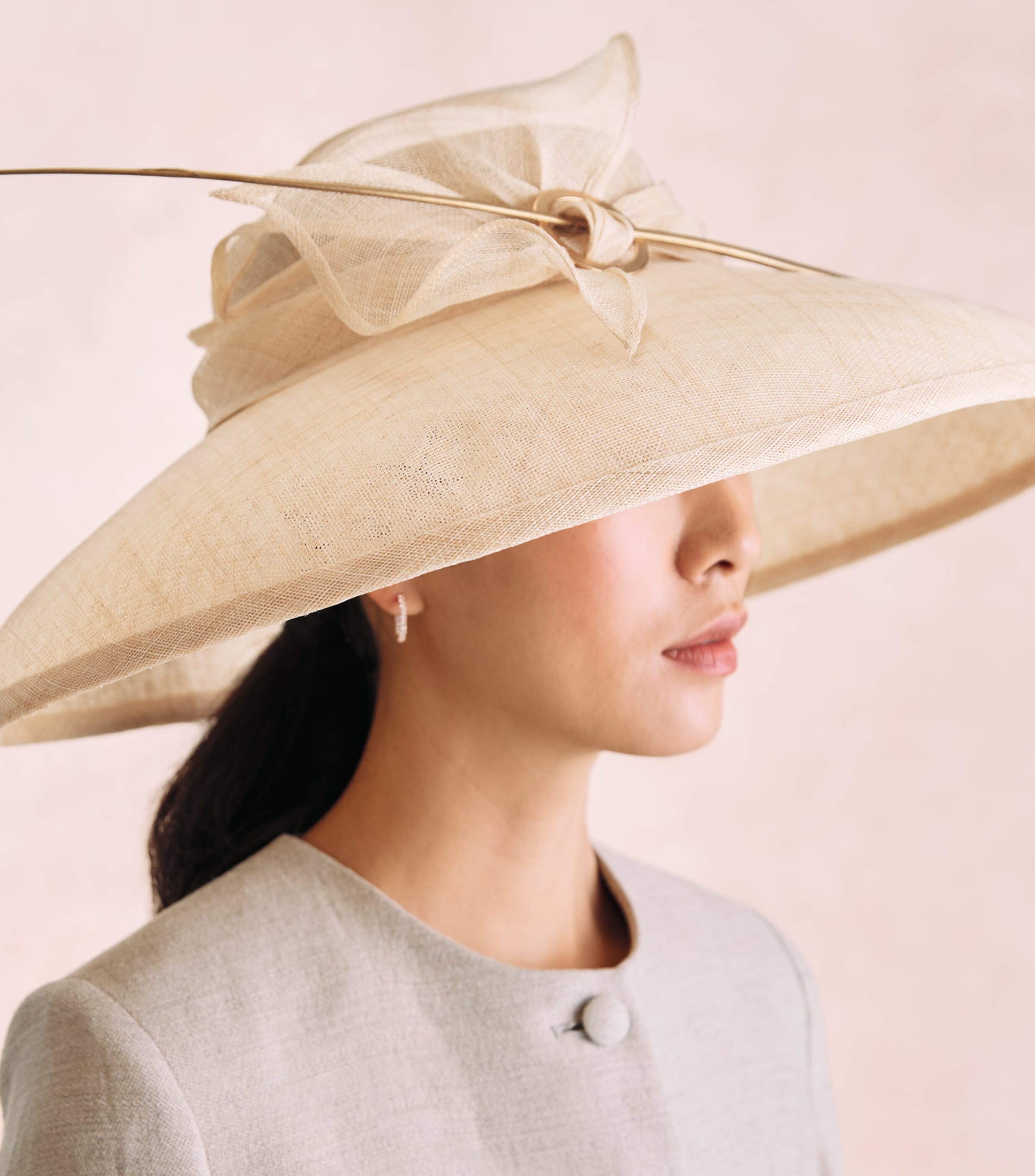 Rachel Trevor-Morgan Straw Ostrich-Quill Tiffany Hat Natural Image 3