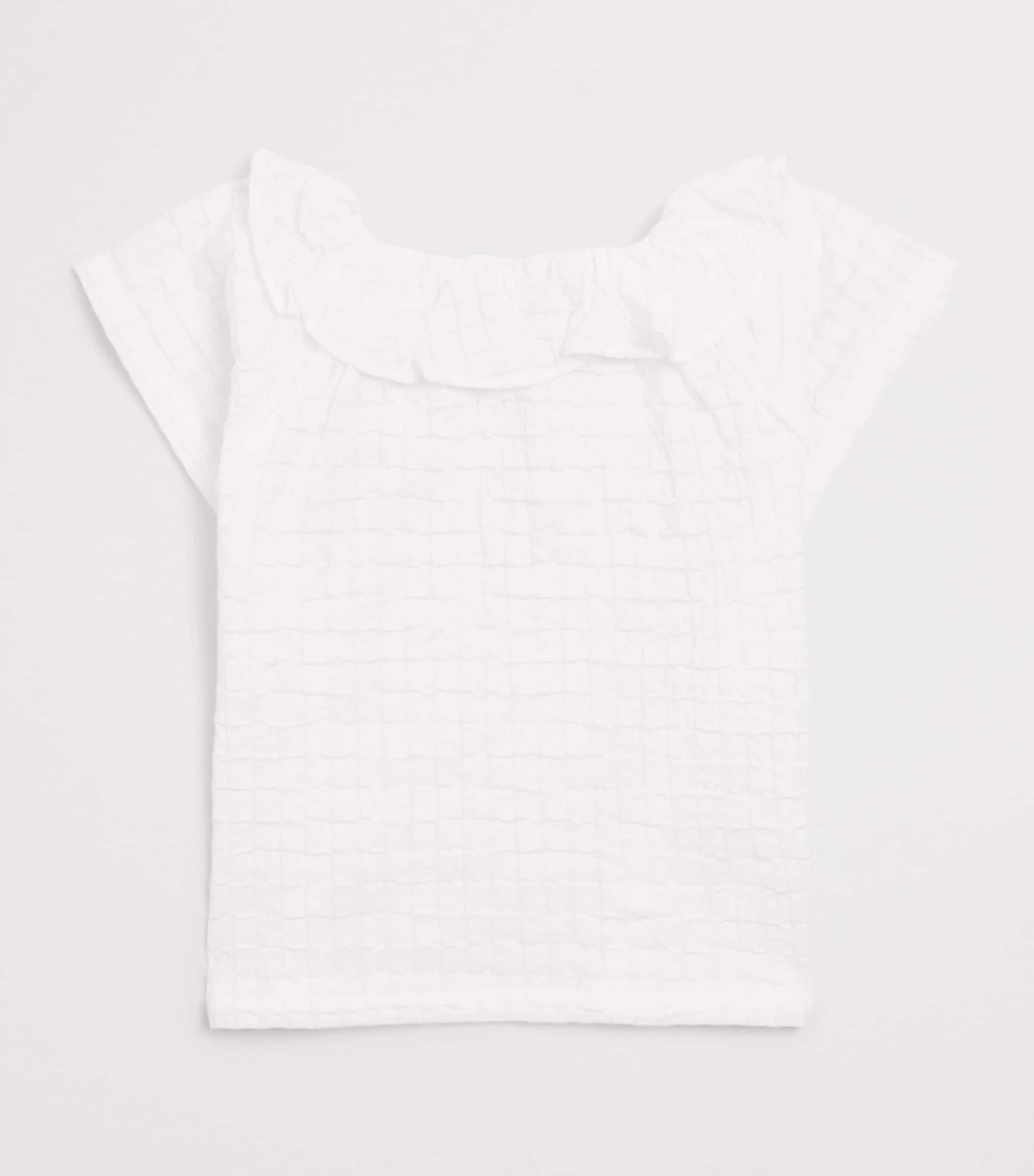 Il Gufo Cotton-Blend Muslin Top (12-36 Months) Milk Image 2