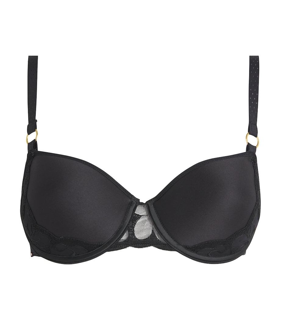 Chantelle Womens Fleurs Memory T-Shirt Bra Black Image 1