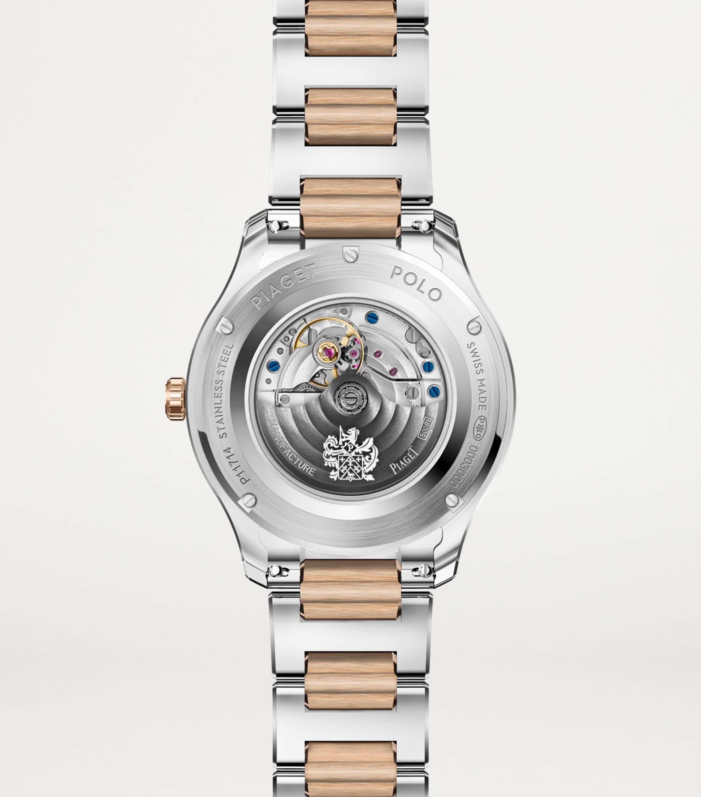 Rose Gold and Steel Polo Date Watch 36mm PINK GOLD Image 3