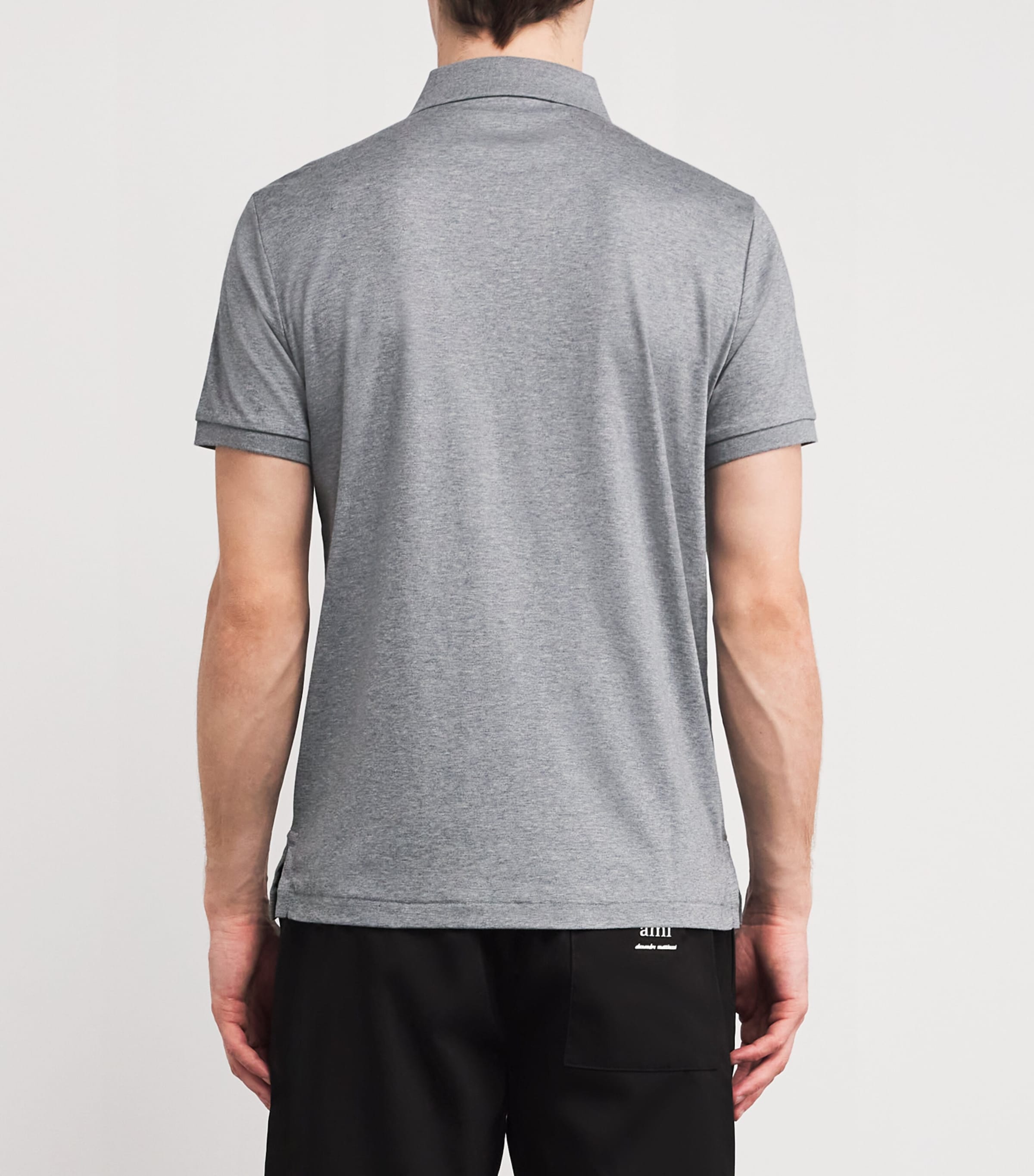 Cotton Custom-Fit Polo Shirt STEEL HEATHER Image 4