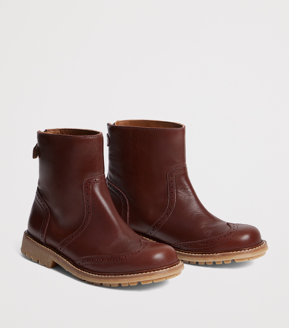 Leather Jimin Ankle Boots CHOCOLAT Image 2