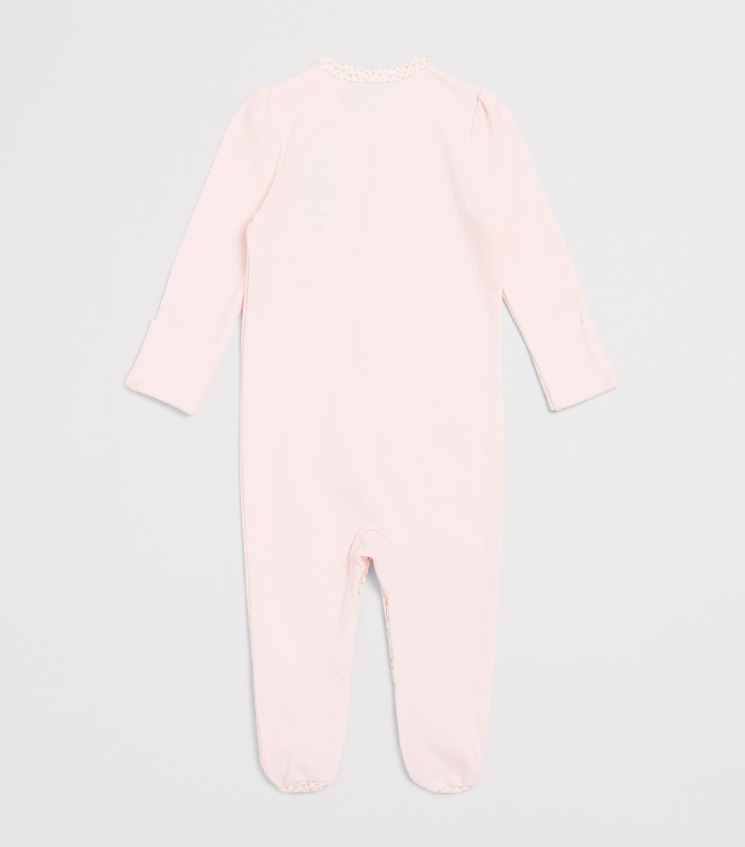 Ralph Lauren Kids Cotton Floral Trim All-In-One (0-9 Months) Delicate Pink Image 2