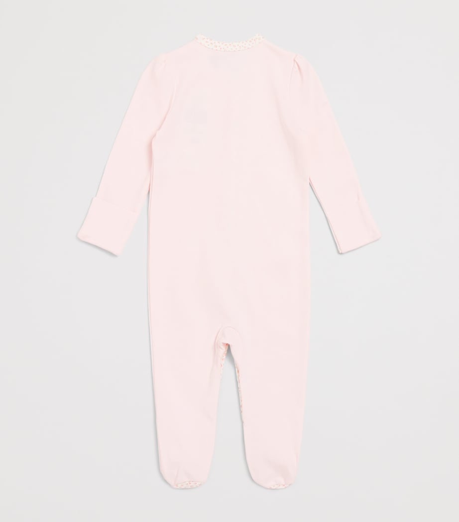 Ralph Lauren Kids Cotton Floral Trim All-In-One (0-9 Months) Delicate Pink Image 2