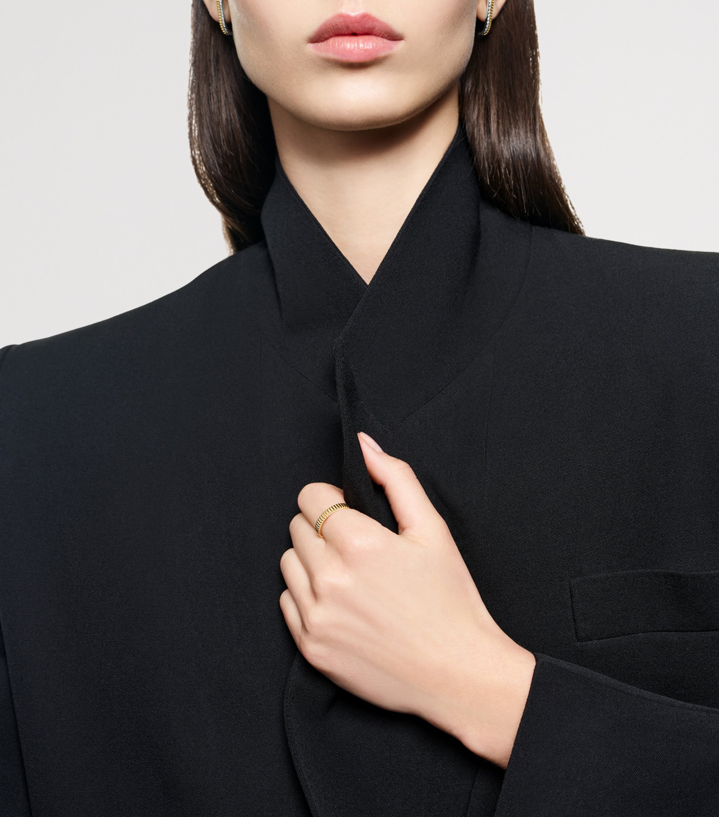 Yellow Gold Grosgrain Wedding Band YELLOW GOLD Image 2