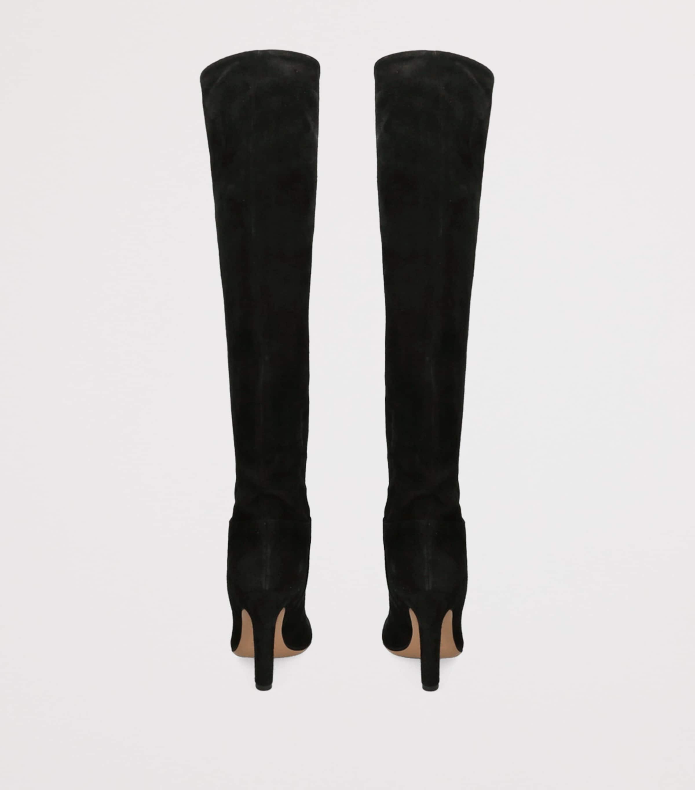 Suede Elsa Knee-High Boots 100 BLACK Image 2