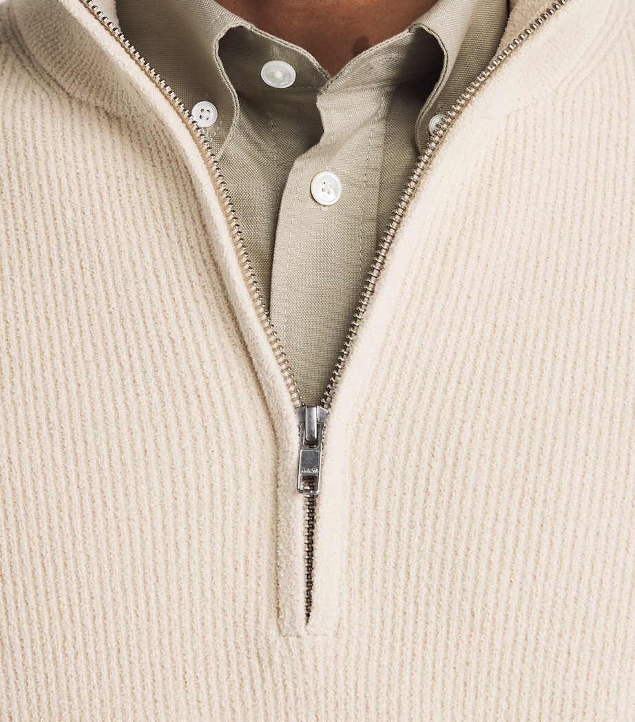 NN07 Mens Danny Quarter-Zip Sweater Ivory Image 3
